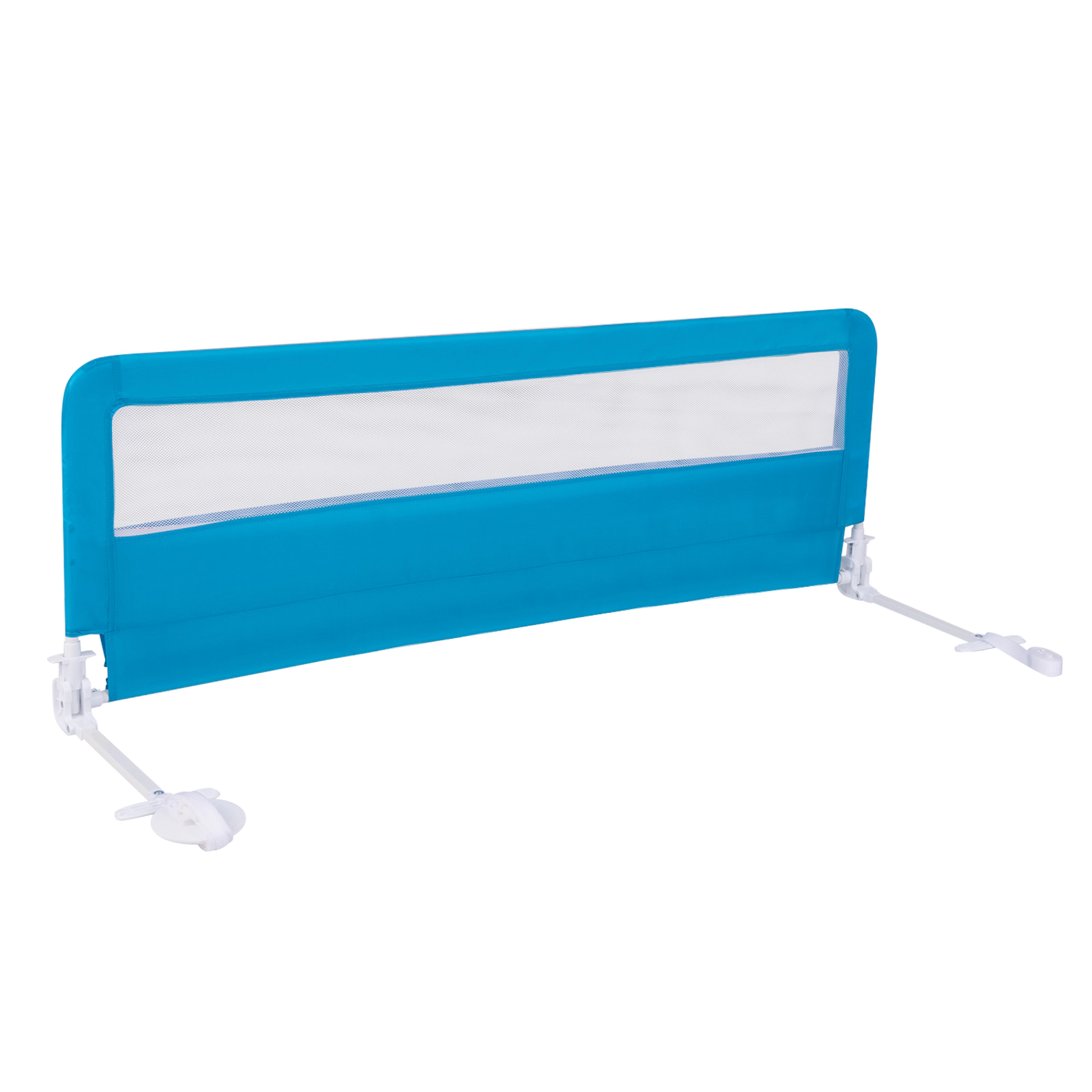 SUGIFT Blue Breathable Safety Strap 59 Inch Folding Baby Bed Rail Guard