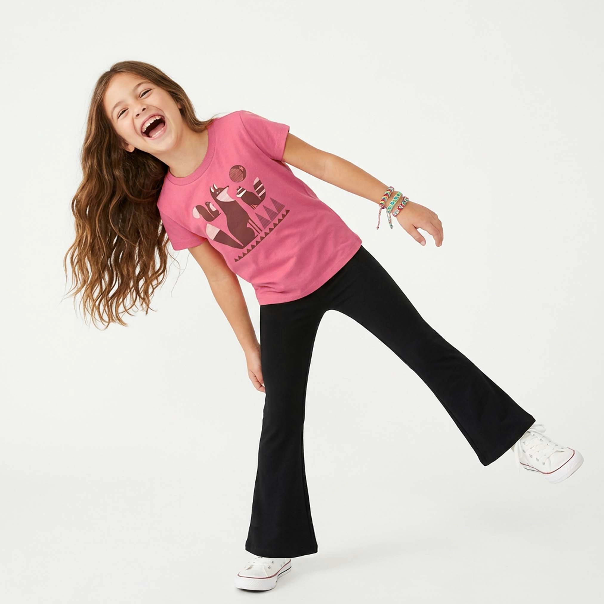 Mightly Girls Organic Cotton Solid Flare Leggings