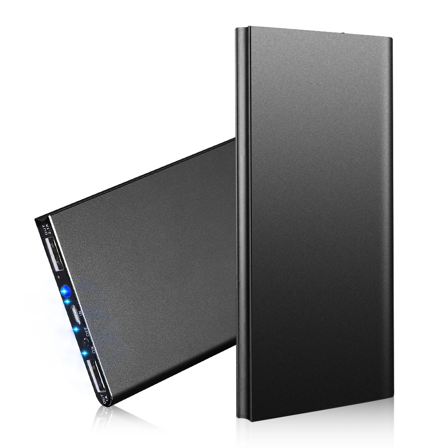 GBruno 20000mAh Dual-Port Power Bank With LED Light