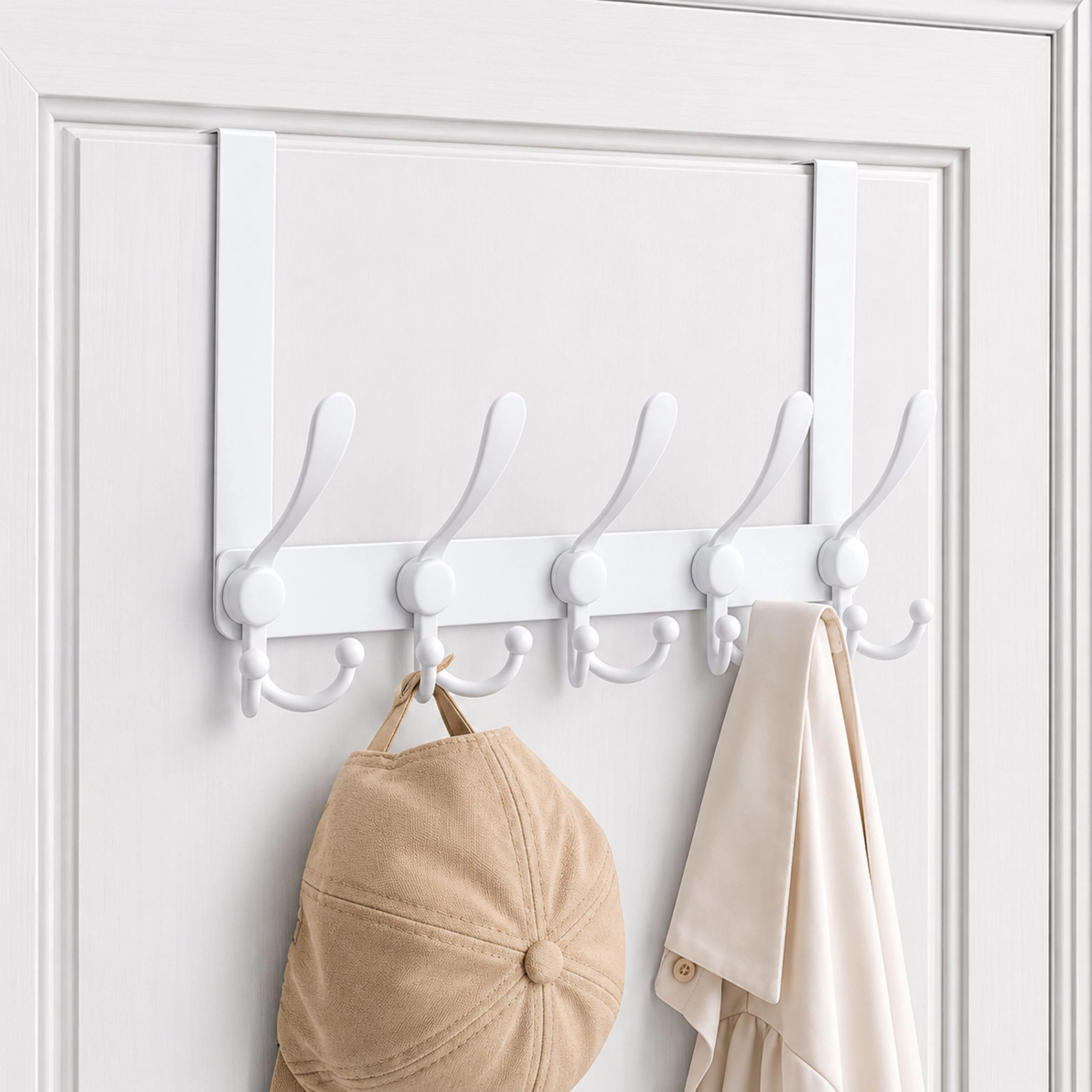 Stock Preferred Over Door Hook 2.0 Heavy Duty Stainless Steel 5 Tri Hanger Rack