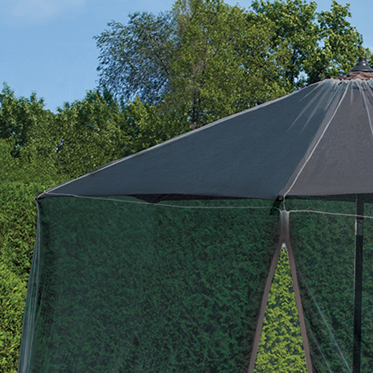 Commonwealth Outdoor Decor Scram Outdoor Umbrella Mosquito Resistant Canopy - 132x84" - Black