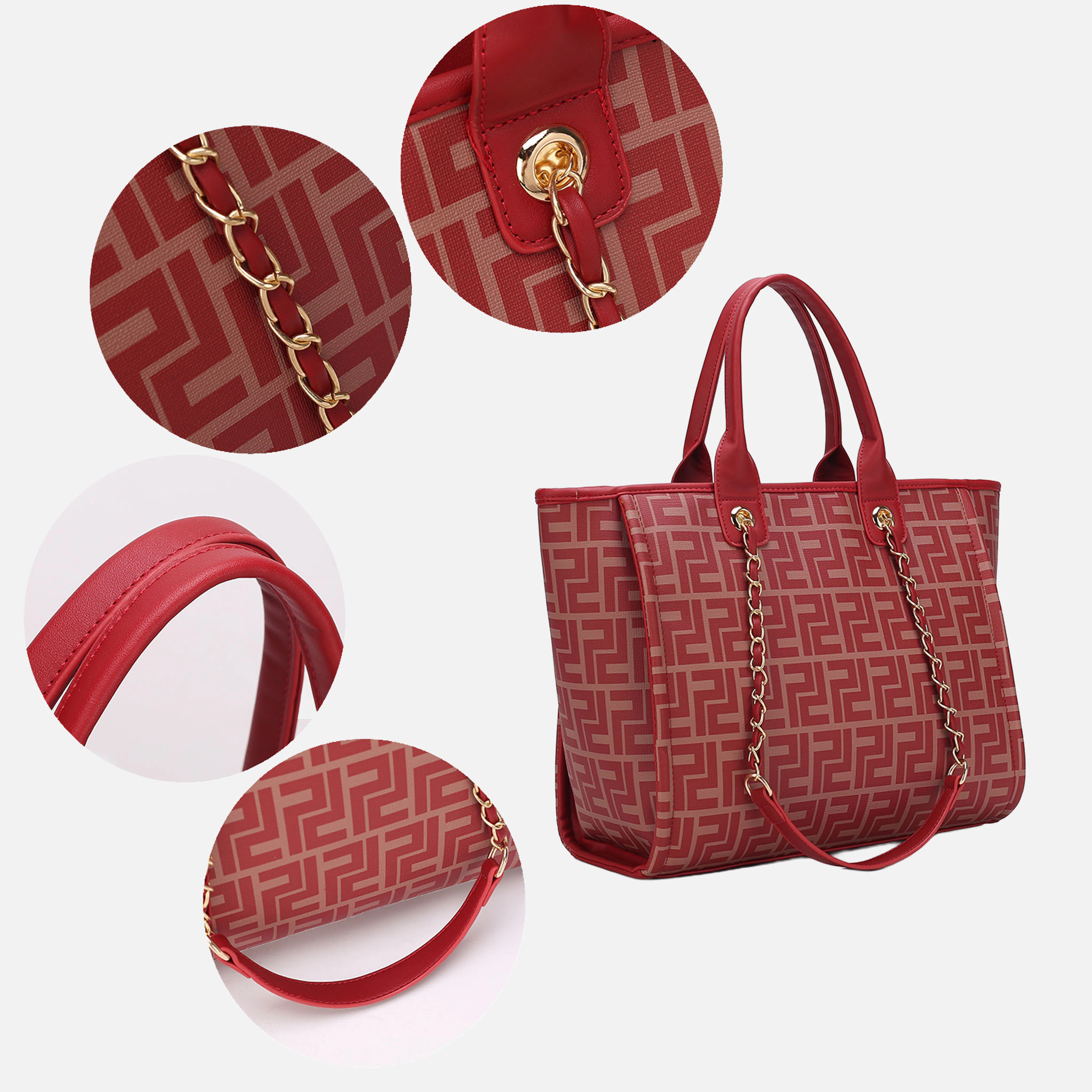 MKF Collection by Mia K. Marlene Tote Bag with Matching Wallet Vegan Leather