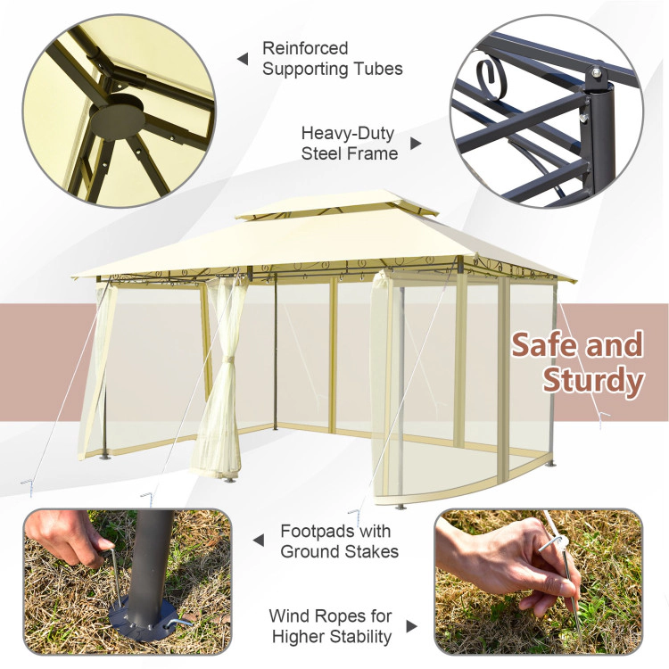 Hivvago Canopy Tent with Removable Netting Sidewalls