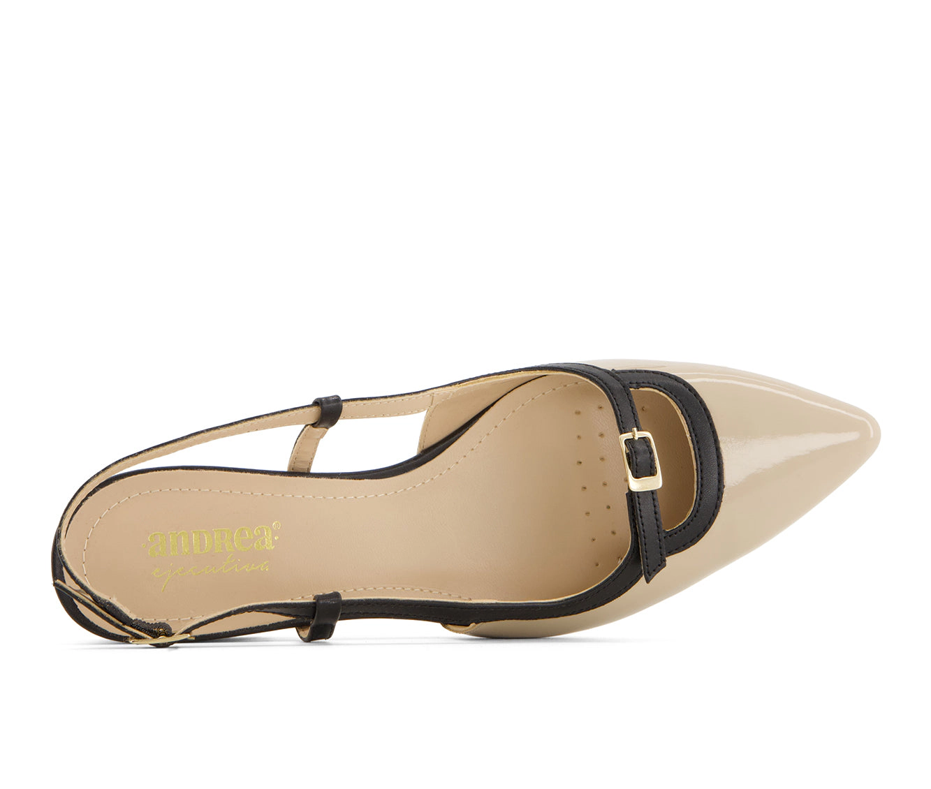 Andrea Womens Slingback Pointed Toe Low Heel Pumps