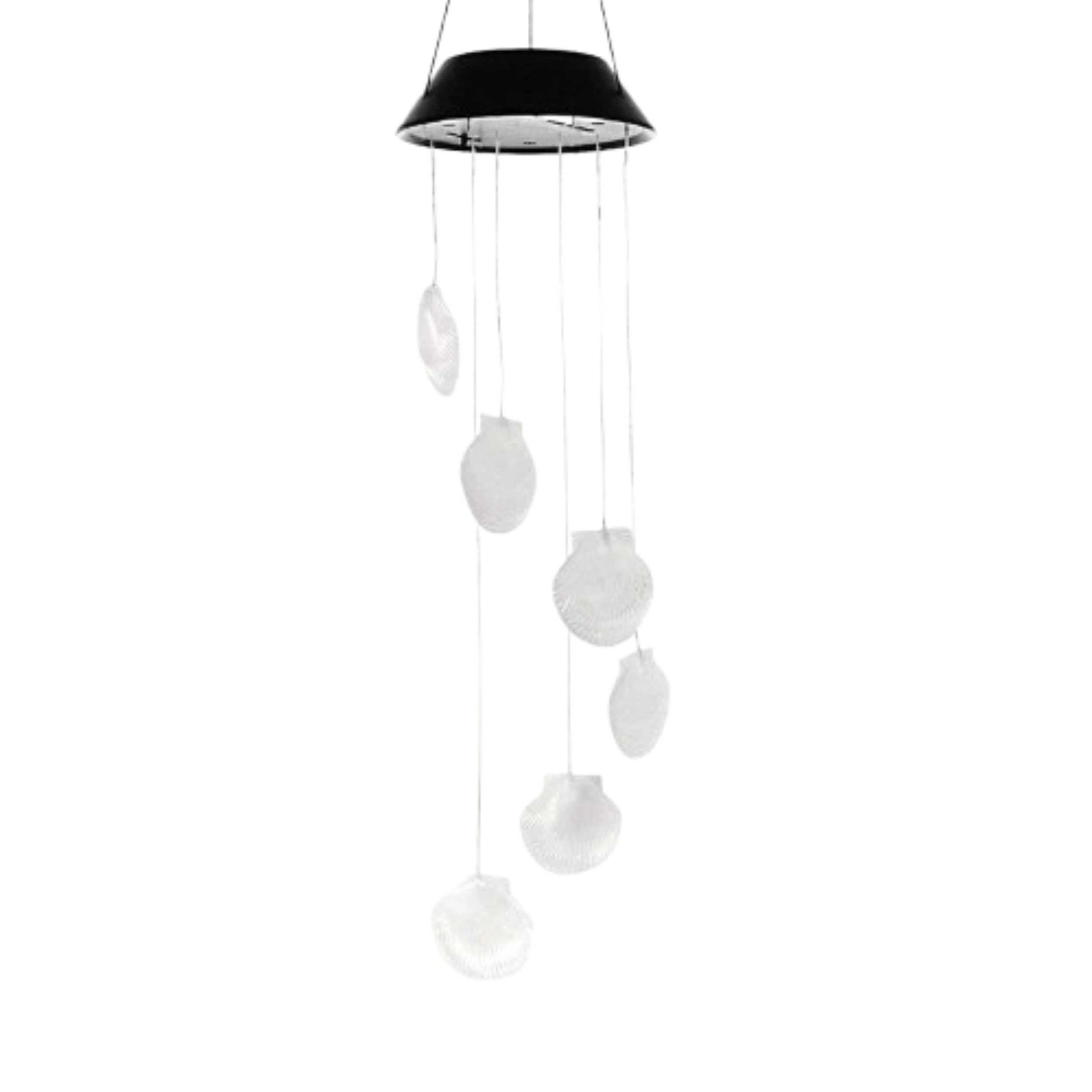 Home Collection Solar Color Changing LED Shell Wind Chime Light