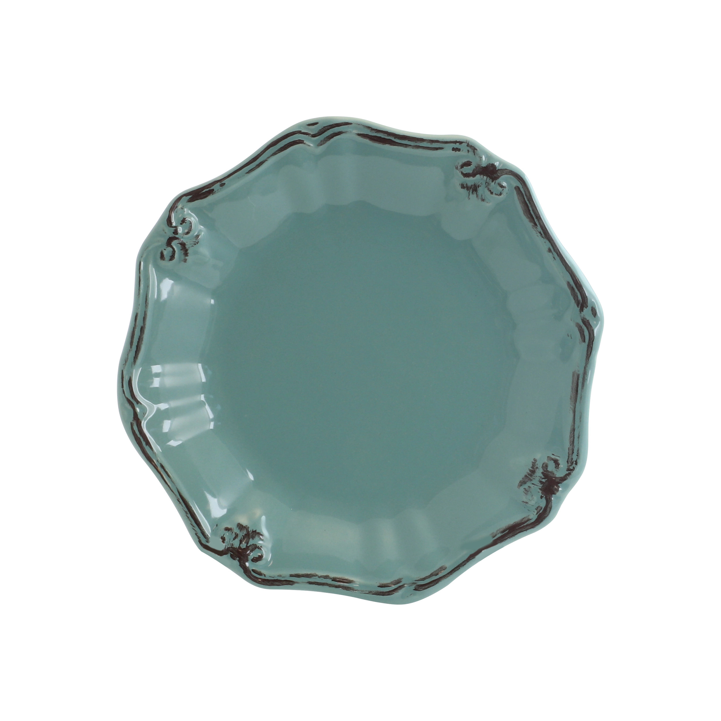 Elama Fleur De Lys 20-Piece Dinnerware Set White