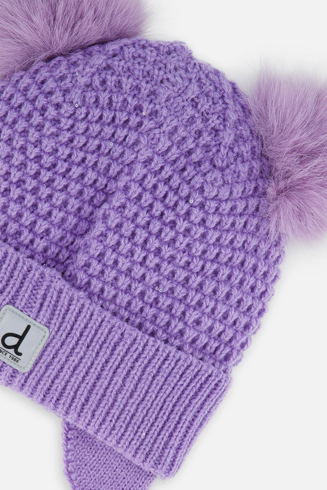 Deux par Girls Cat Face Winter Knit Hat with Ears