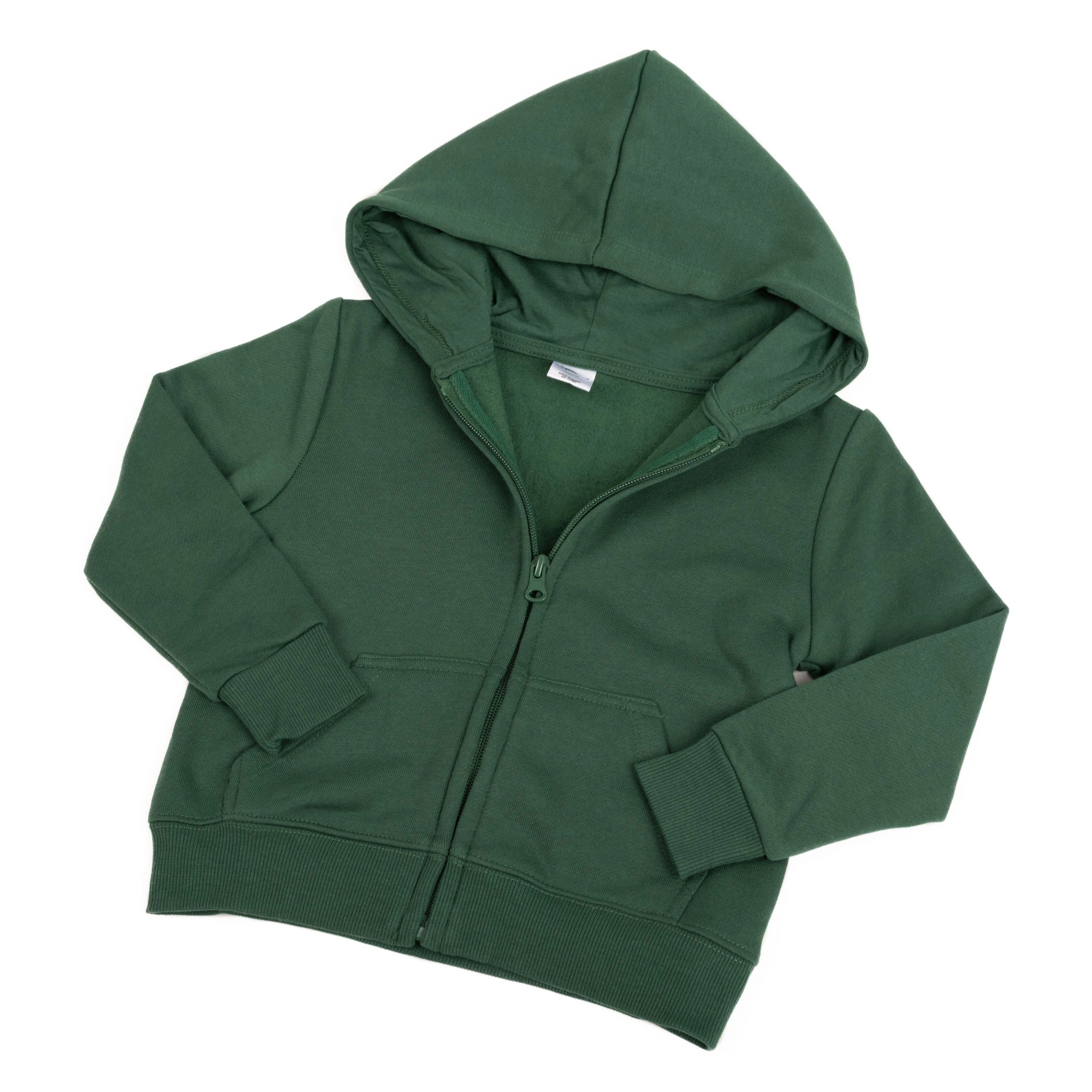 Leveret Toddler/Kid Basics Boho Solid Full Zip Hoodie Sweatshirt