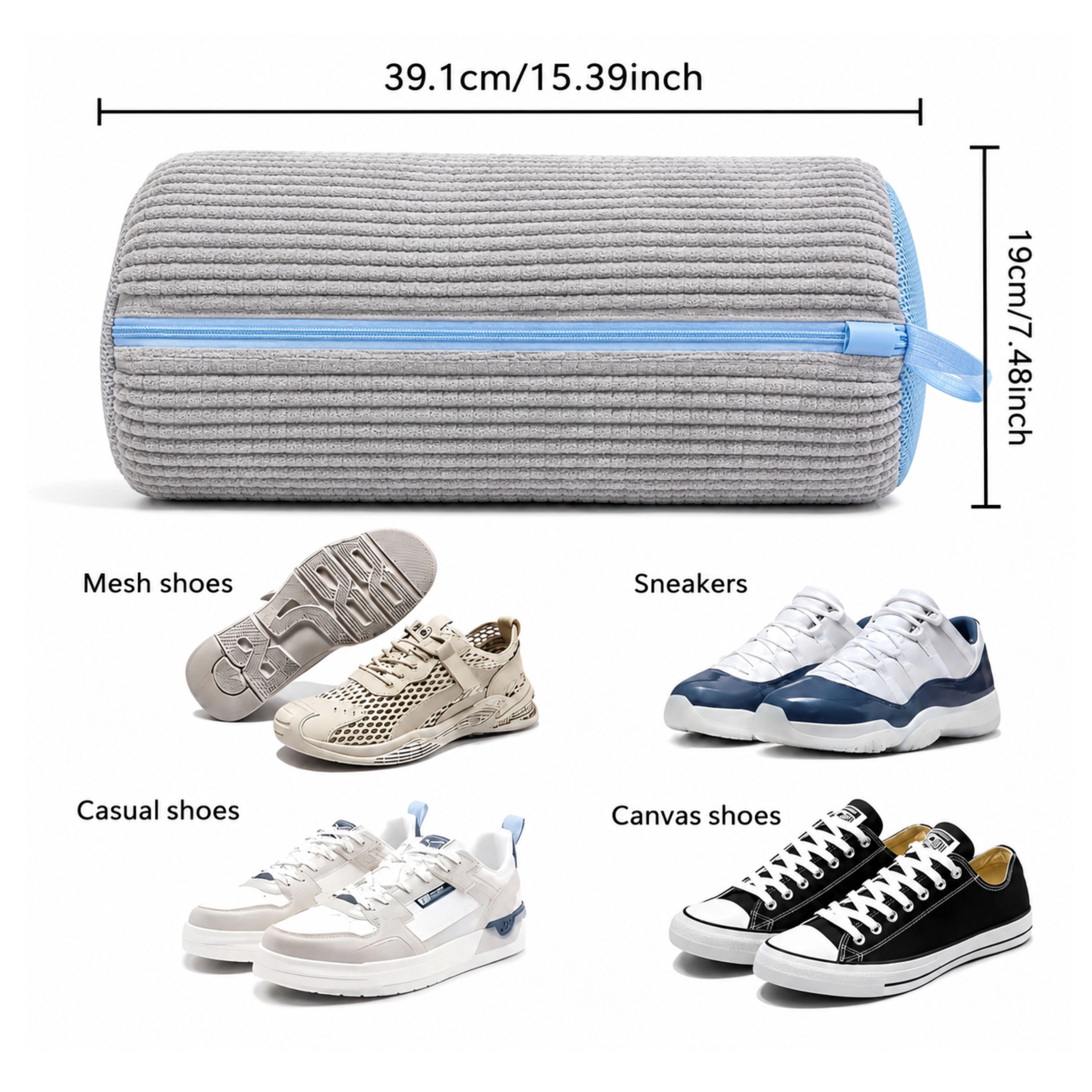 Kitcheniva 1-Piece Padded Shoe Laundry Bag For Washing Machine