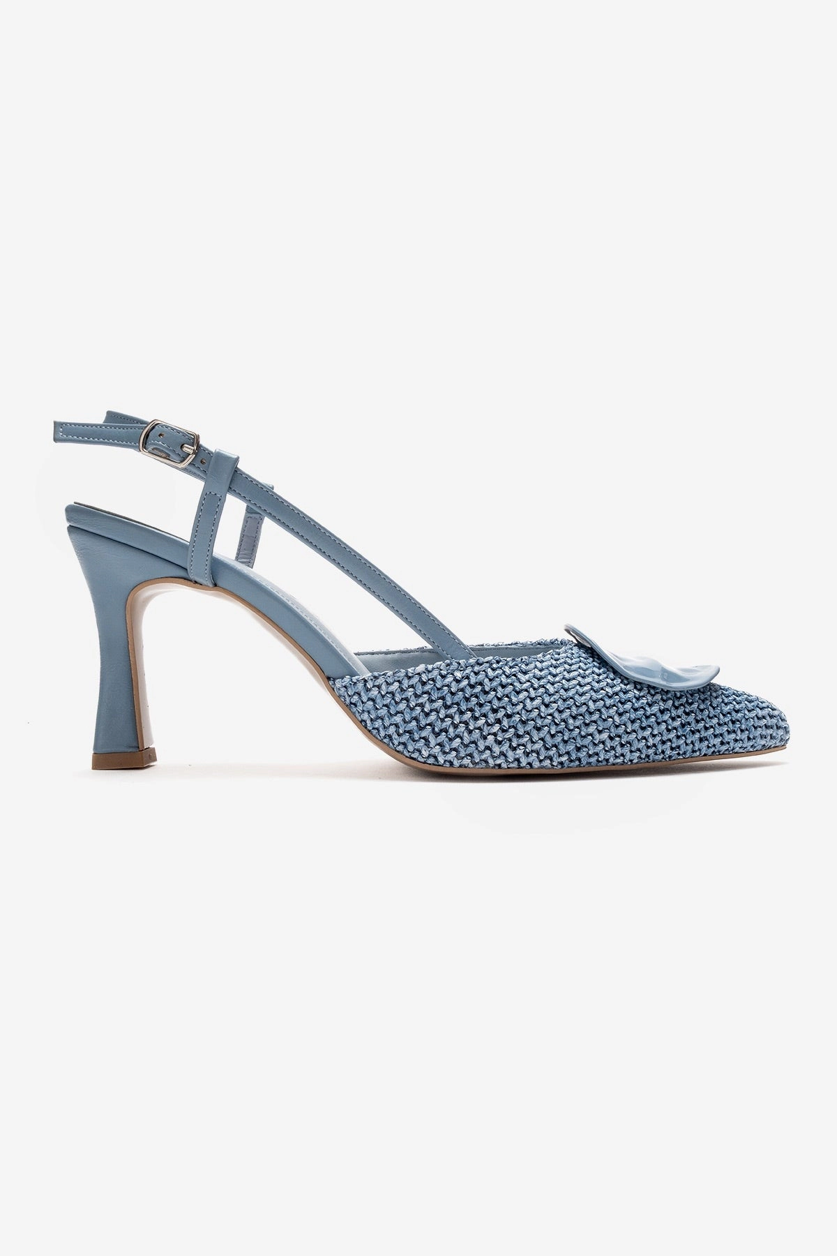 Prologue Shoes Womens Levia Woven Pointed Toe Slingback Pump