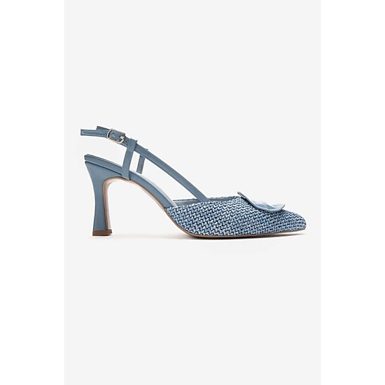 Prologue Shoes Womens Levia Woven Pointed Toe Slingback Pump