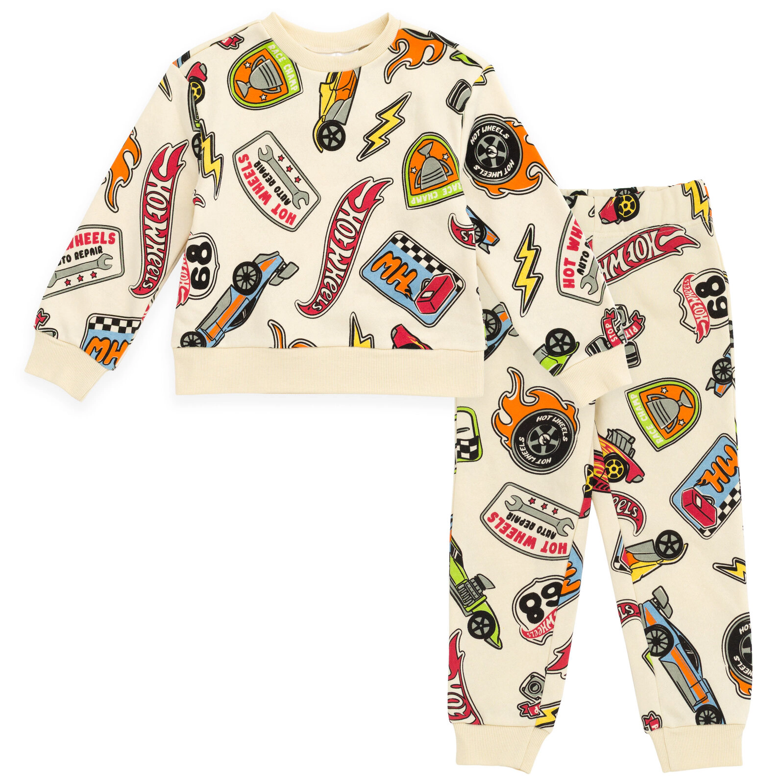 Hot Wheels Little Boys' Fleece 2-Piece Sweatshirt and Pants Set