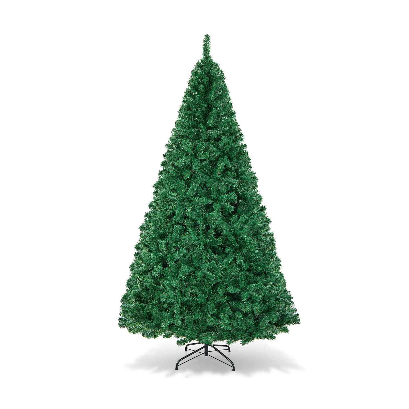 Glintex 8-Ft Artificial Christmas Tree with 1138 Tips and Solid Metal Stand, Green