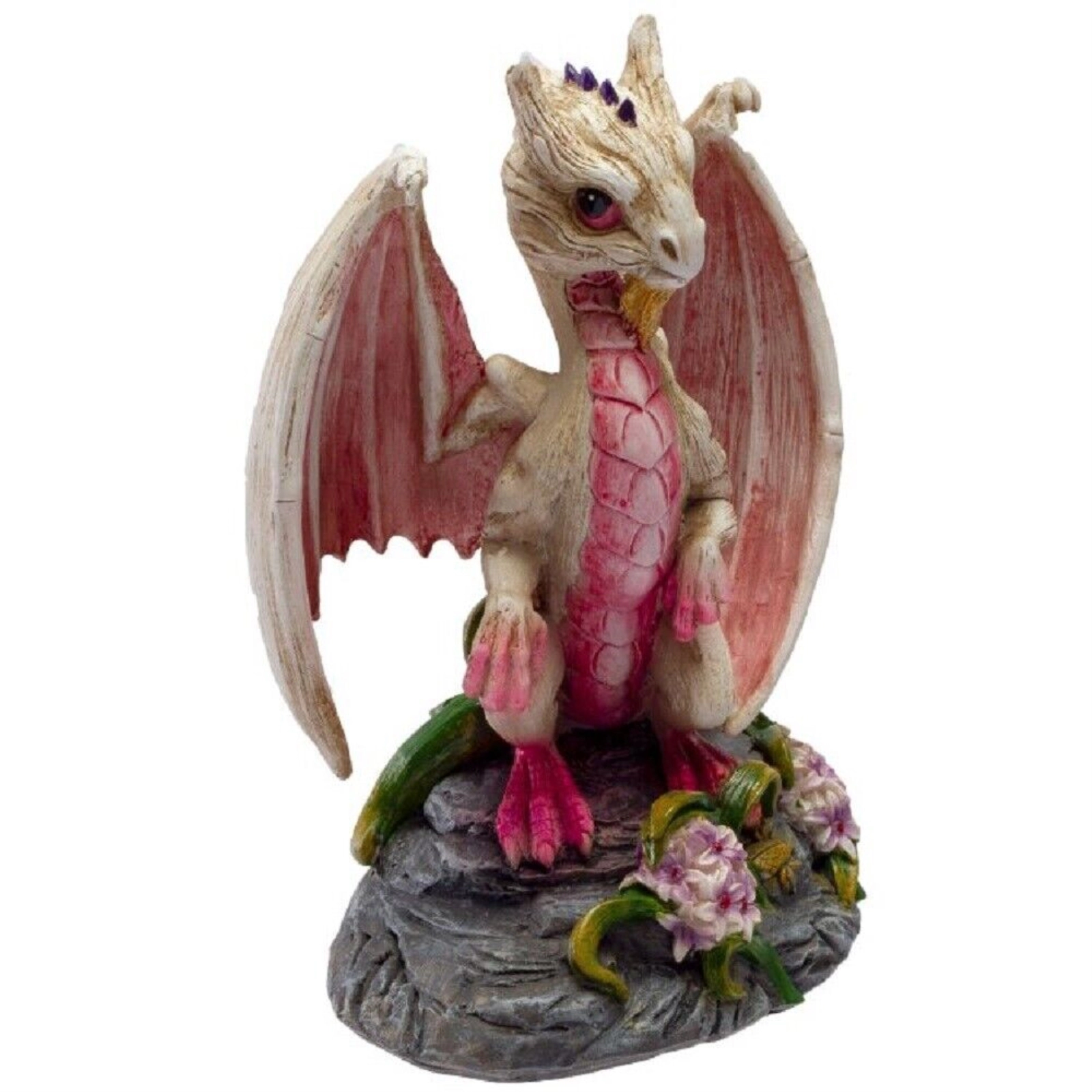 Pacific Giftware Pale White Garlic Dragon Figurine by Stanley Morrison 4.75 inch