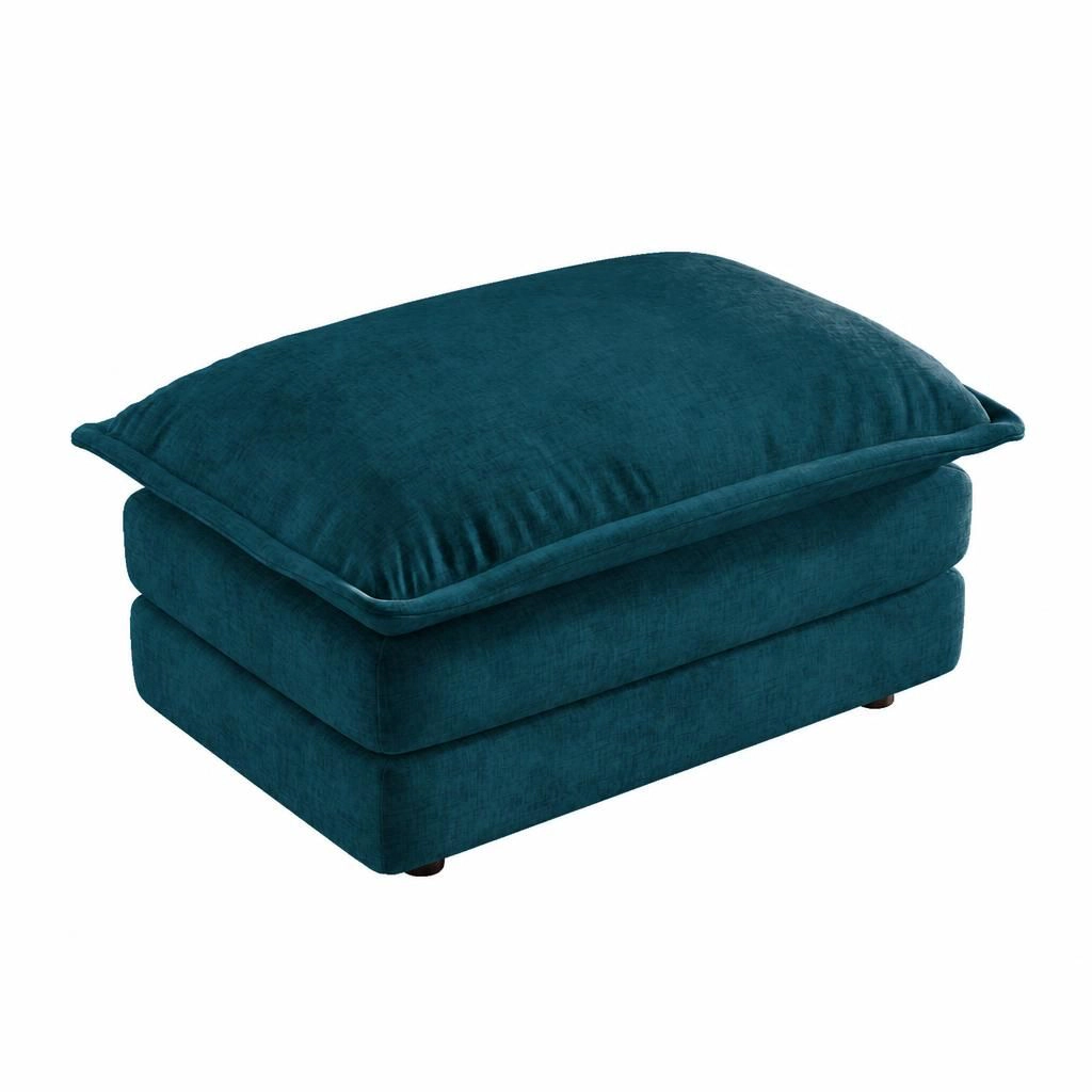 GOODSILO Soft Upholstered Chenille Rectangular Ottoman