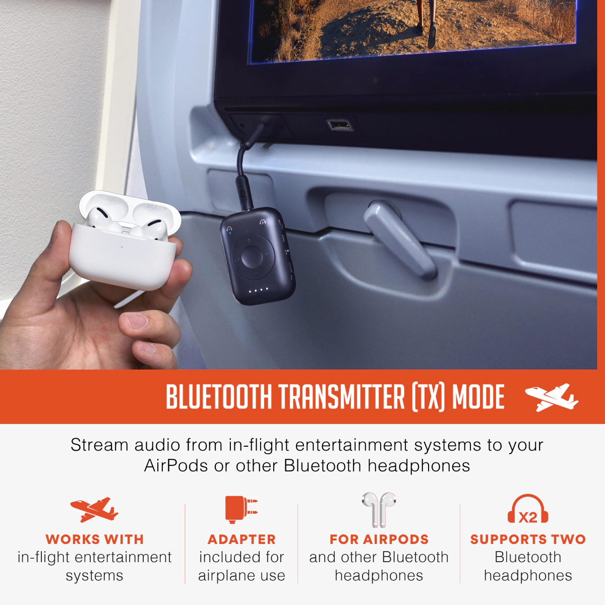 MEE audio Connect Air Pro 2-in-1 Bluetooth Wireless Audio Transmitter & Receiver