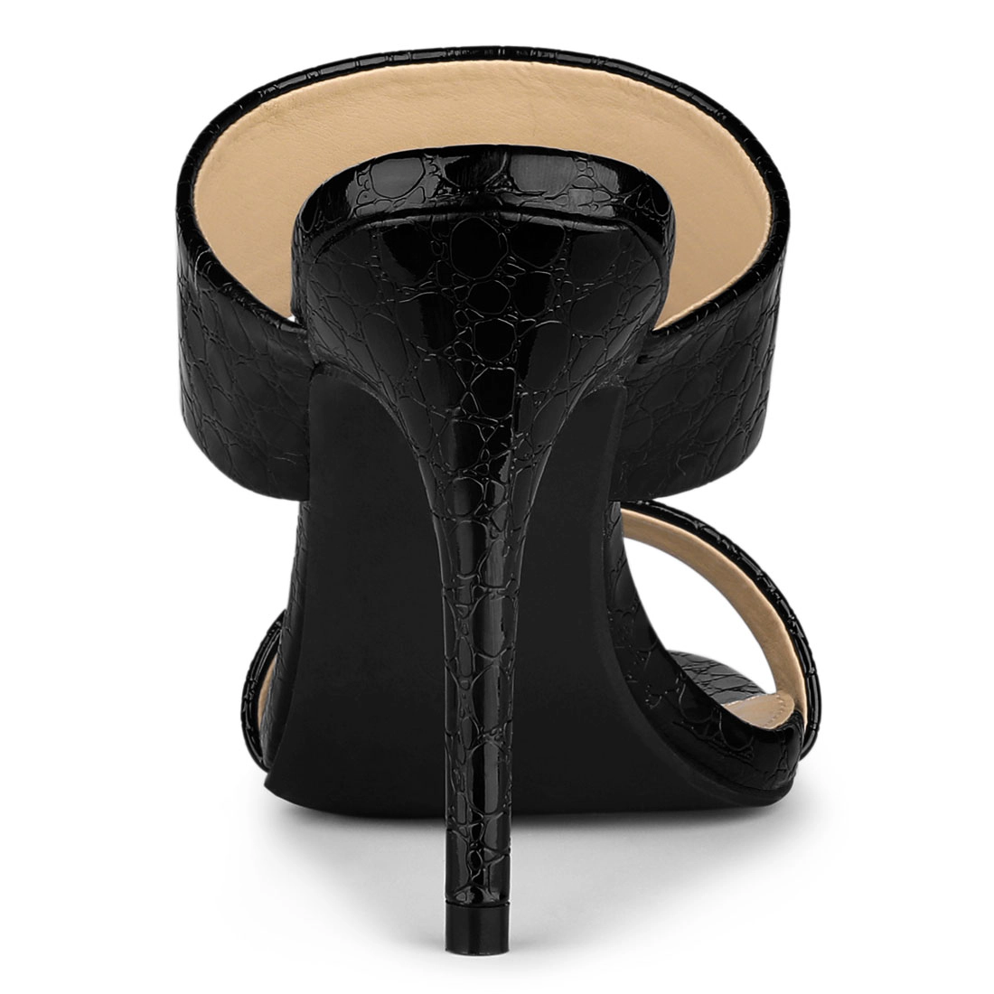 BLISSFUL STEP Women's Stiletto Heel Open Toe Sandals