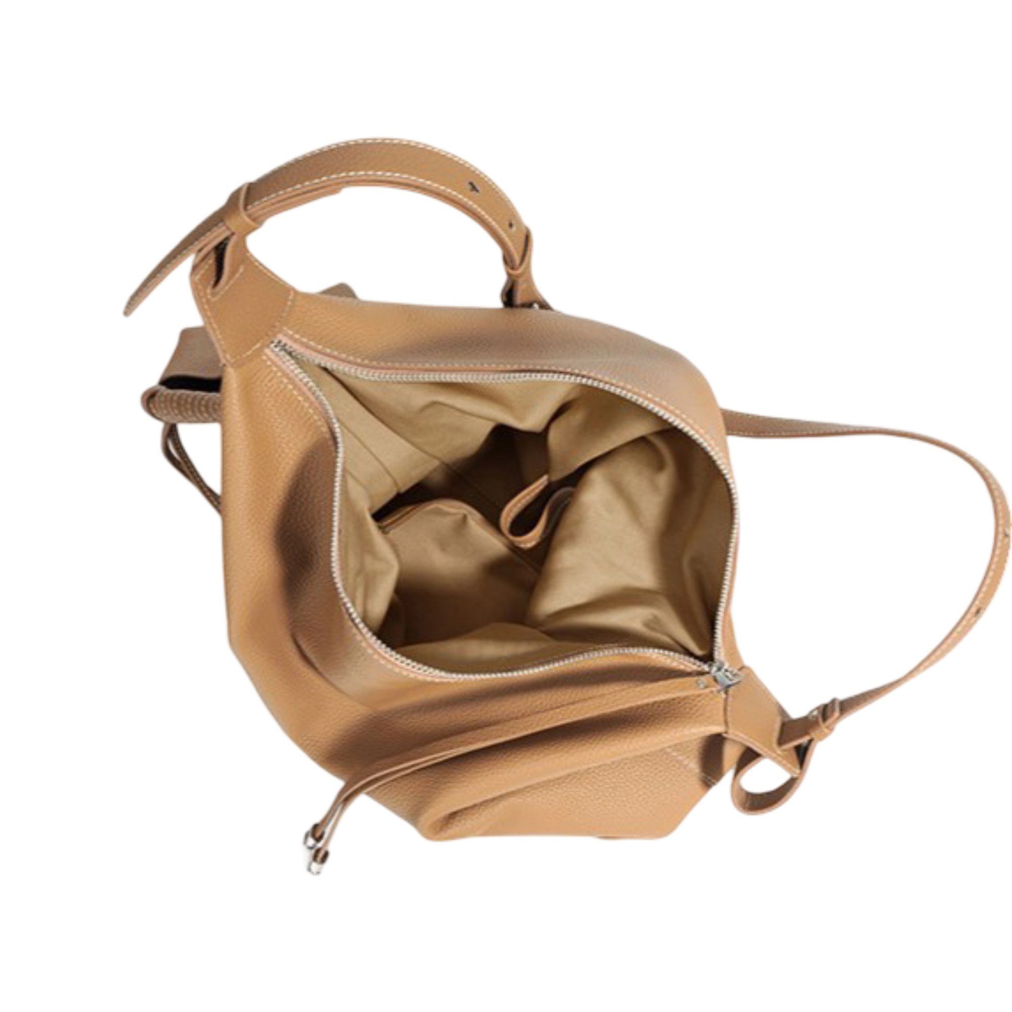 Alilang Women's Slouchy Leather Hobo Shoulder Bag with Adjustable Strap Tassel Accent and Zip Closure