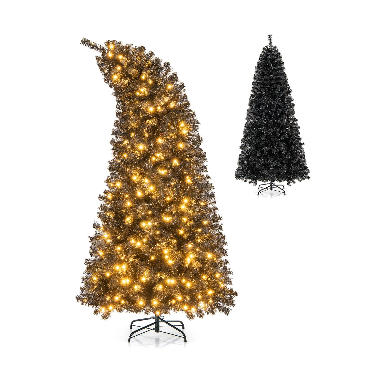 SlickBlue Black Artificial Halloween Tree with Adjustable Top