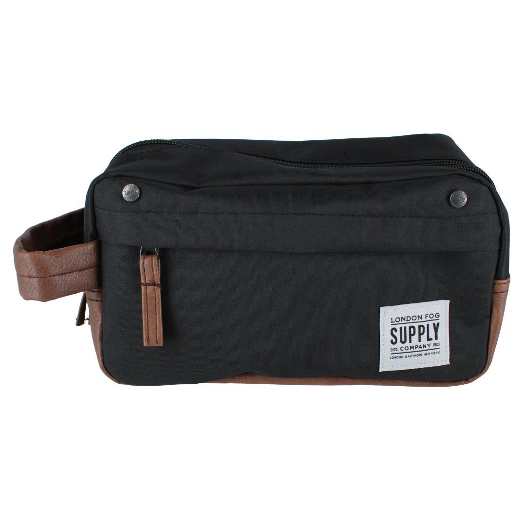 London Fog Men's Accessory Case Travel Kit with Carrying Handle