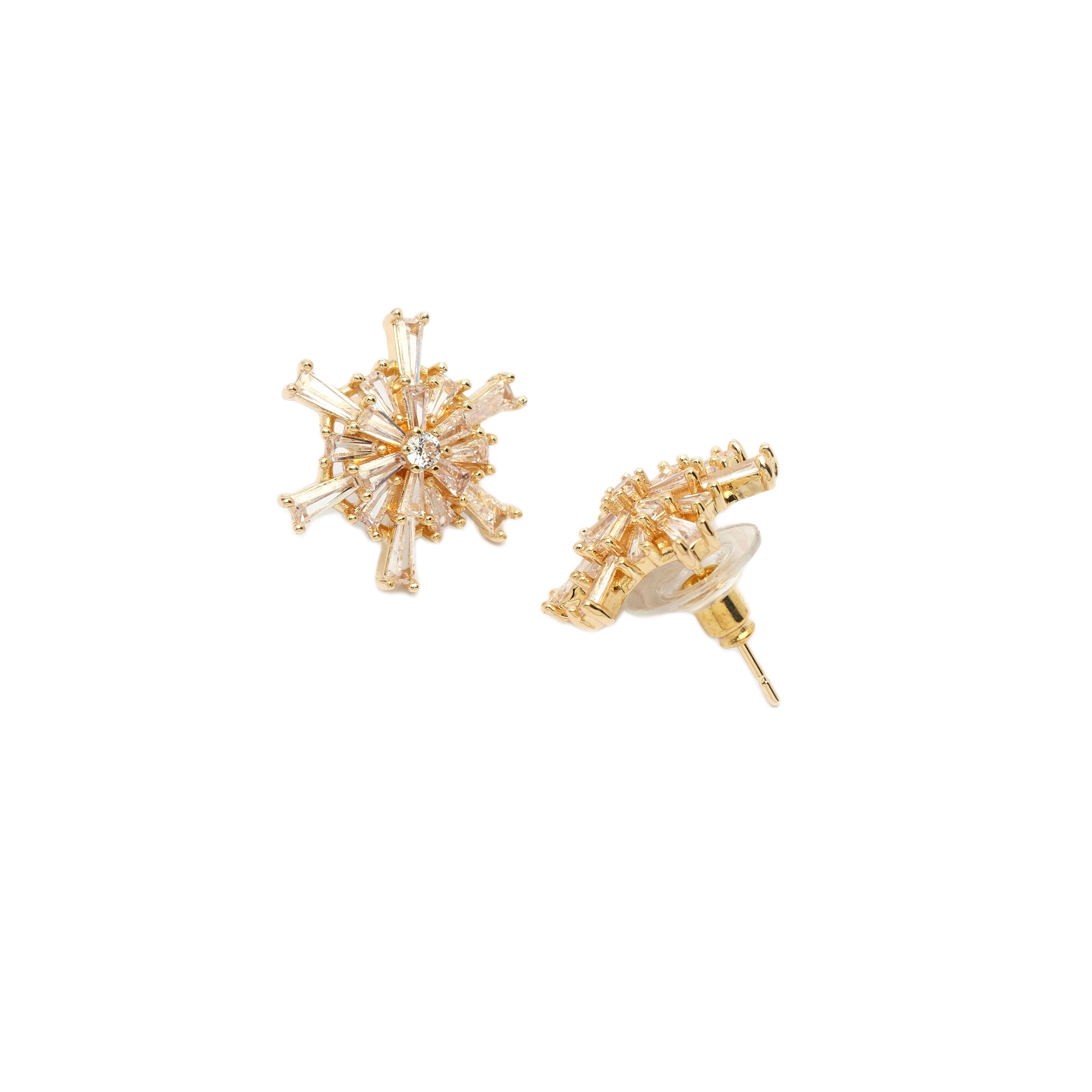 AGP PARIS Golden Stardust Womens Necklace and Earrings Set