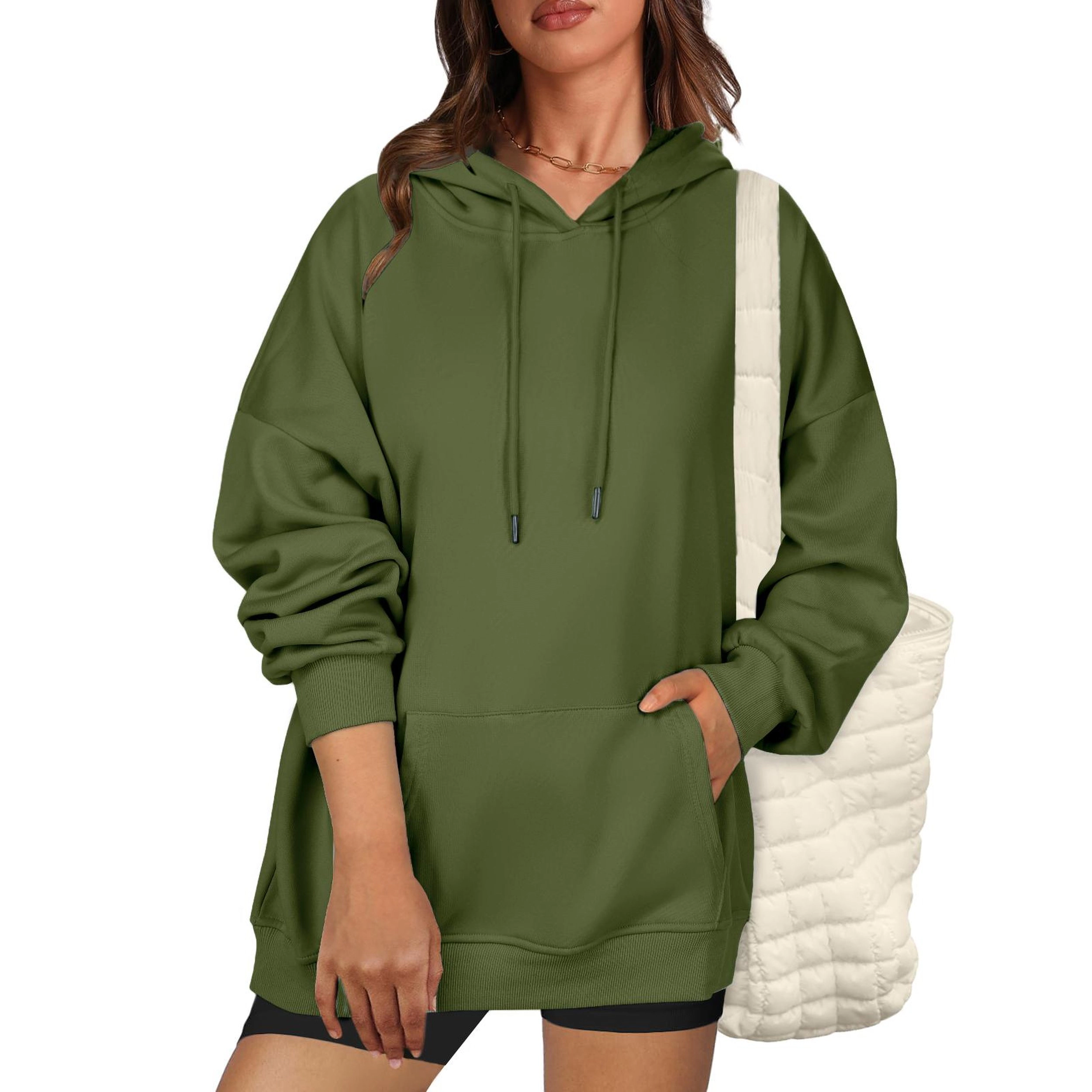 Zeagoo Women's Loose Fit Long Sleeve Hooded Pullover Sweatshirt
