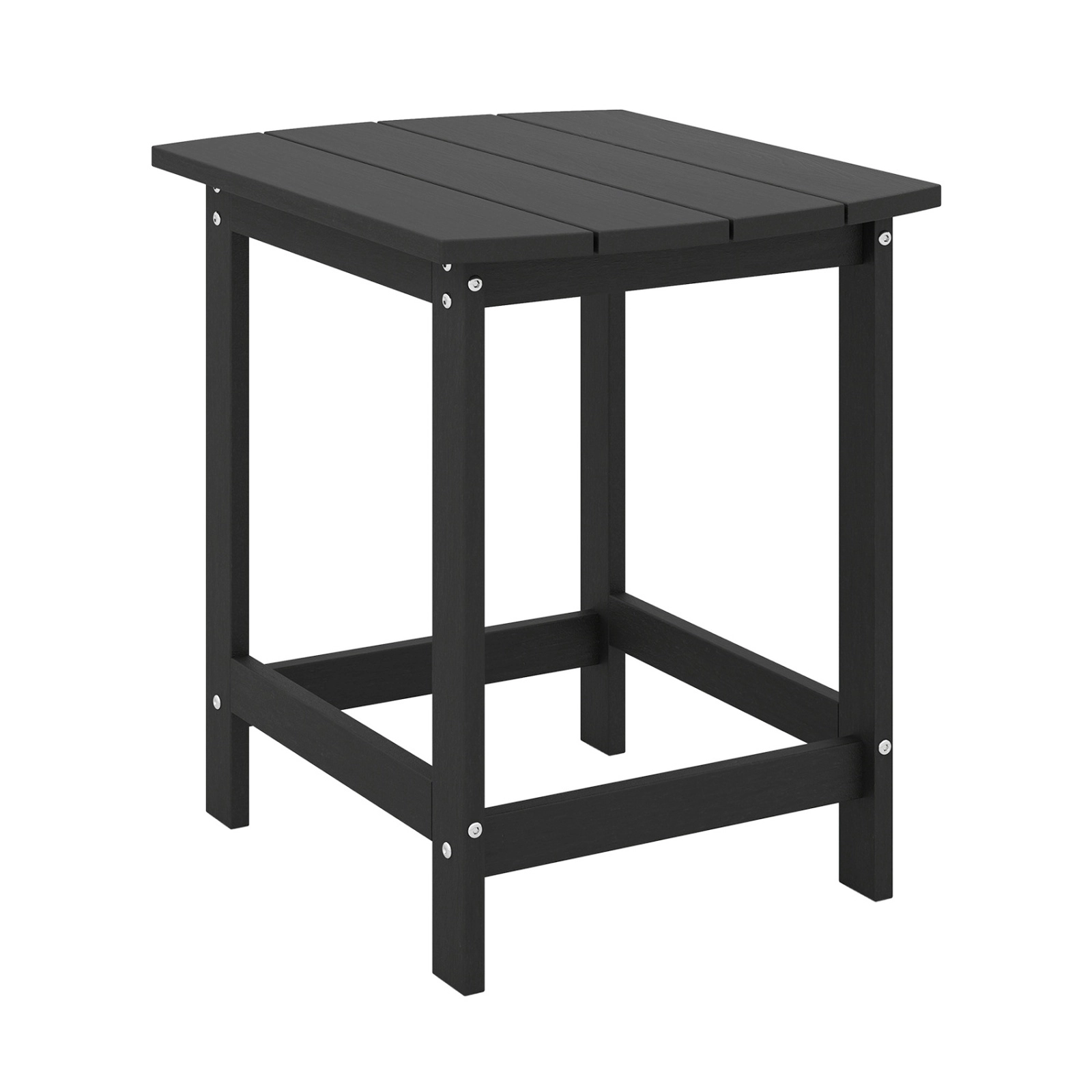 SUGIFT Black HDPE Outdoor Side Table, 19 x 14.5 x 18 in