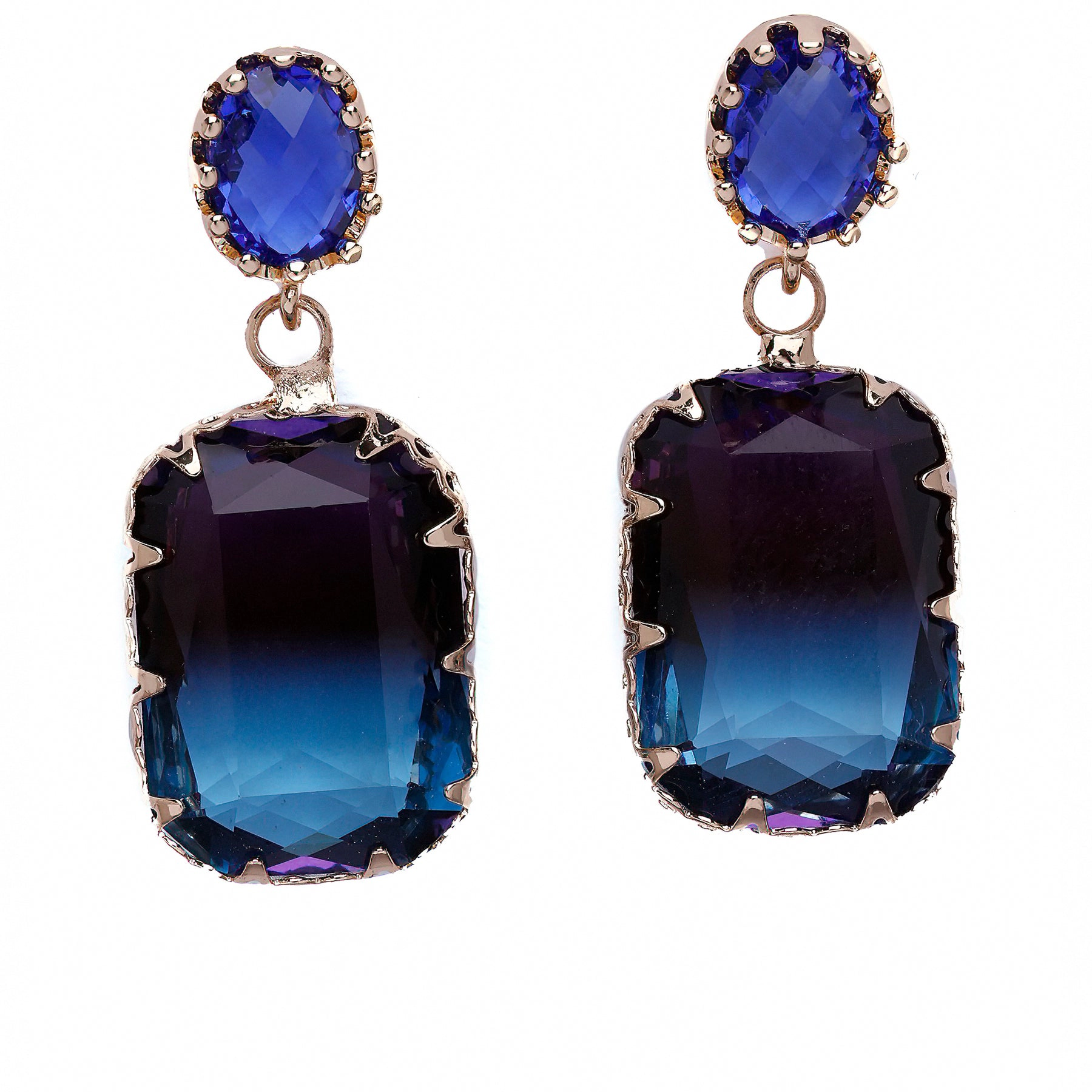 AGP PARIS Womens Diva Classy Rectangle Drop Earrings