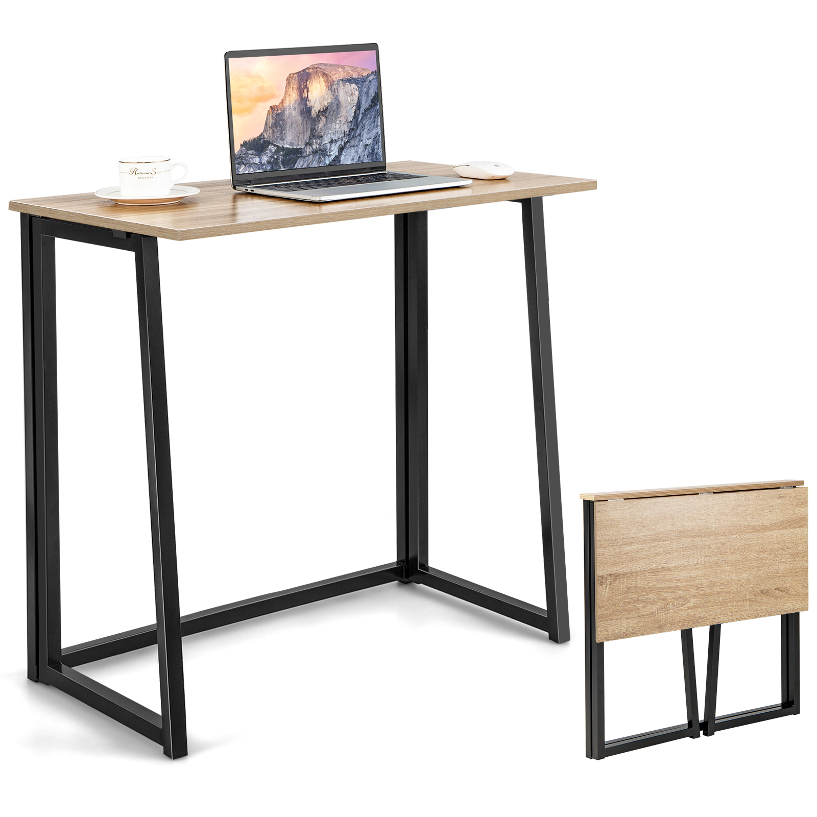SlickBlue Folding Laptop Desk with Compact Storage Design