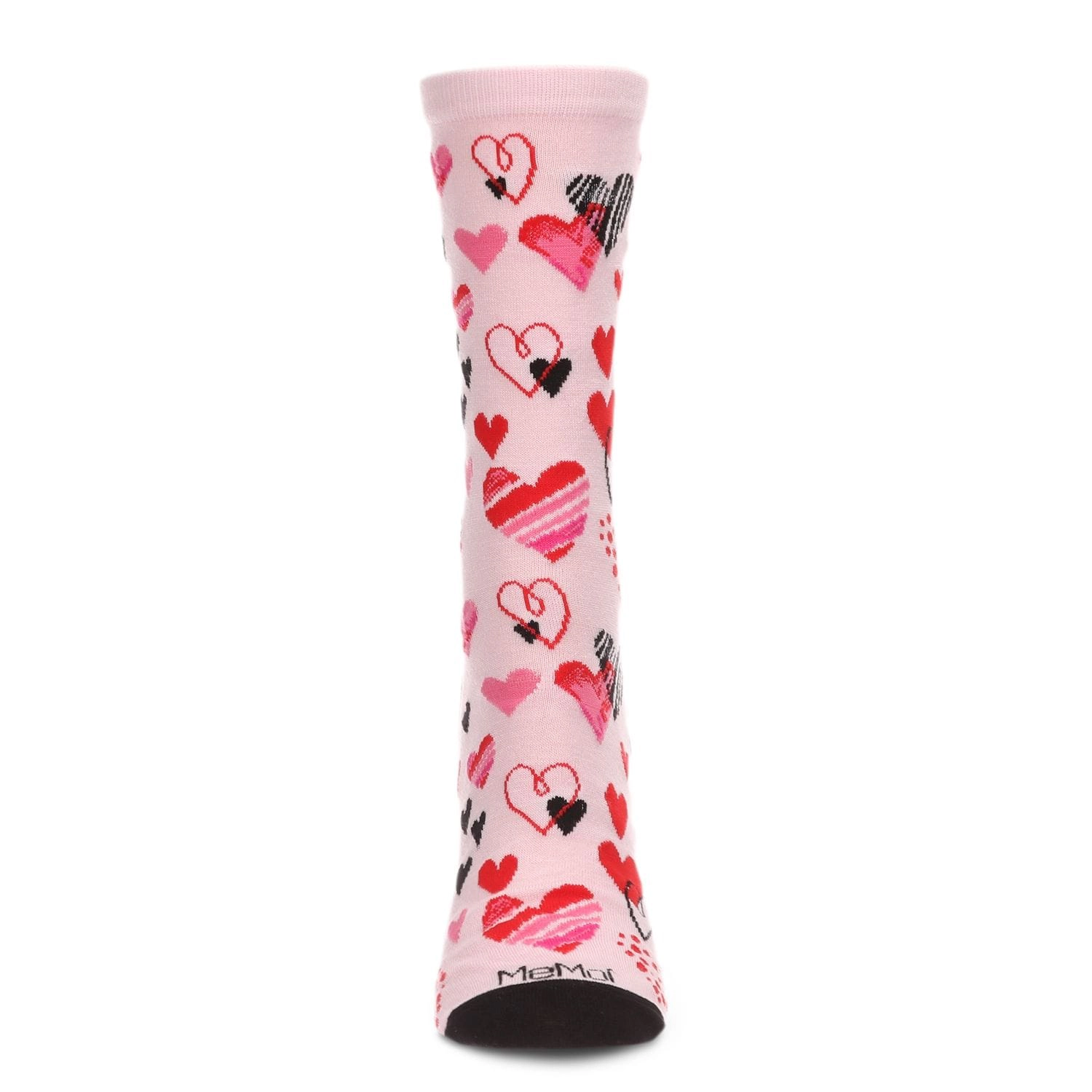 MeMoi Heart Explosion Bamboo Blend Crew Socks