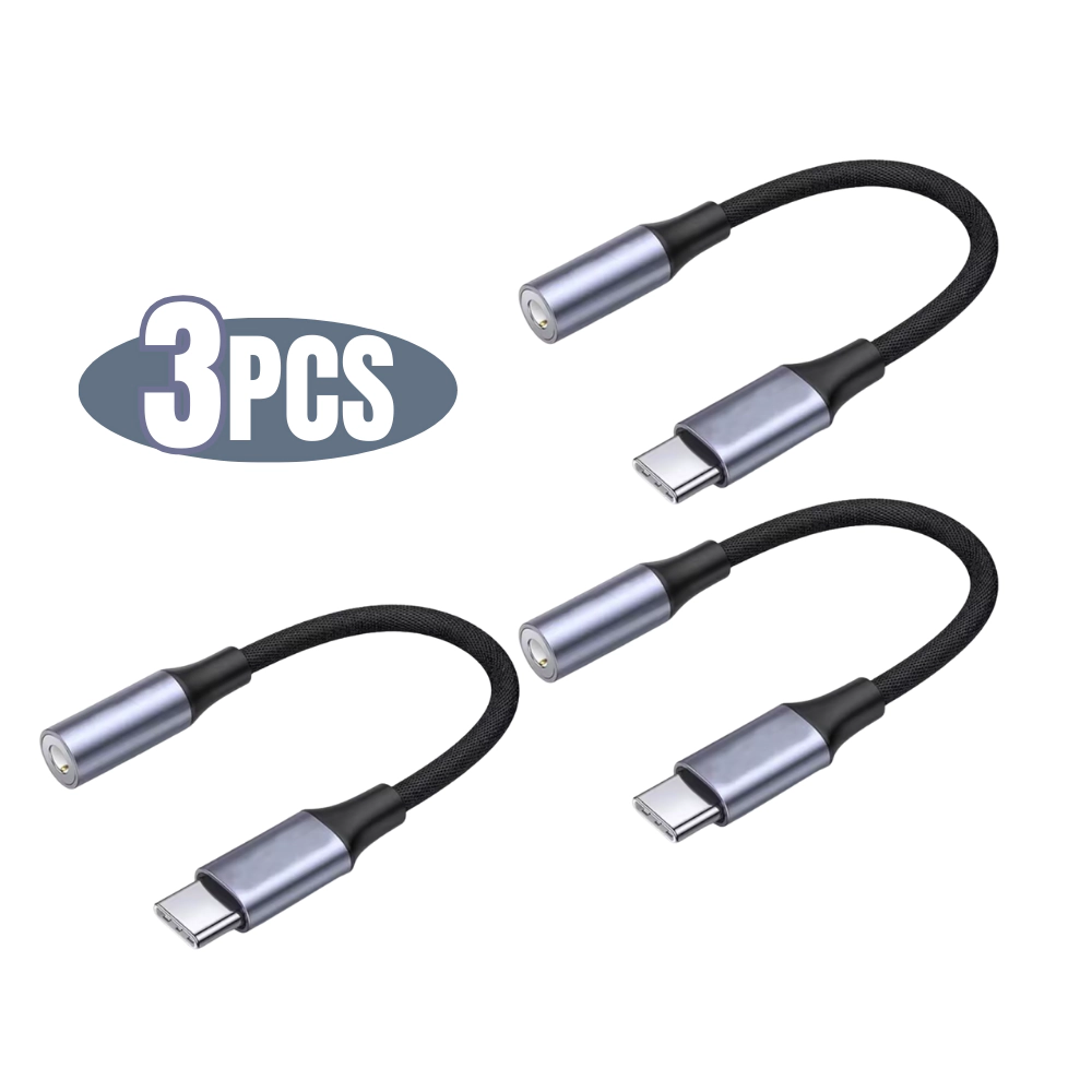 Qixxronics (3 Pack) USB C to 3.5mm Headphone Jack Adapter for iPhone 16 15, USB C to Aux for iPad Pro/ Galaxy / Pixel
