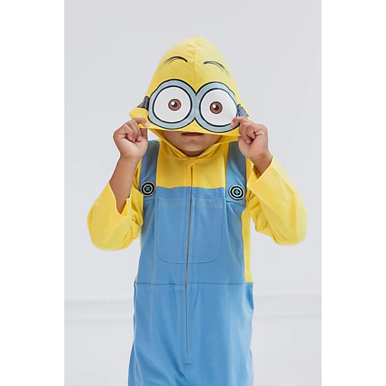 Despicable Me Minions Cosplay Hooded One Piece