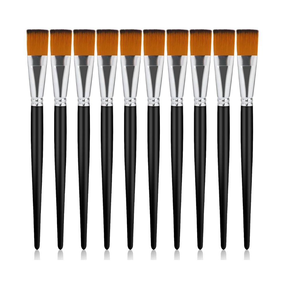Byte Bonds 10 Pack 1 Inch Flat Paint Brushes