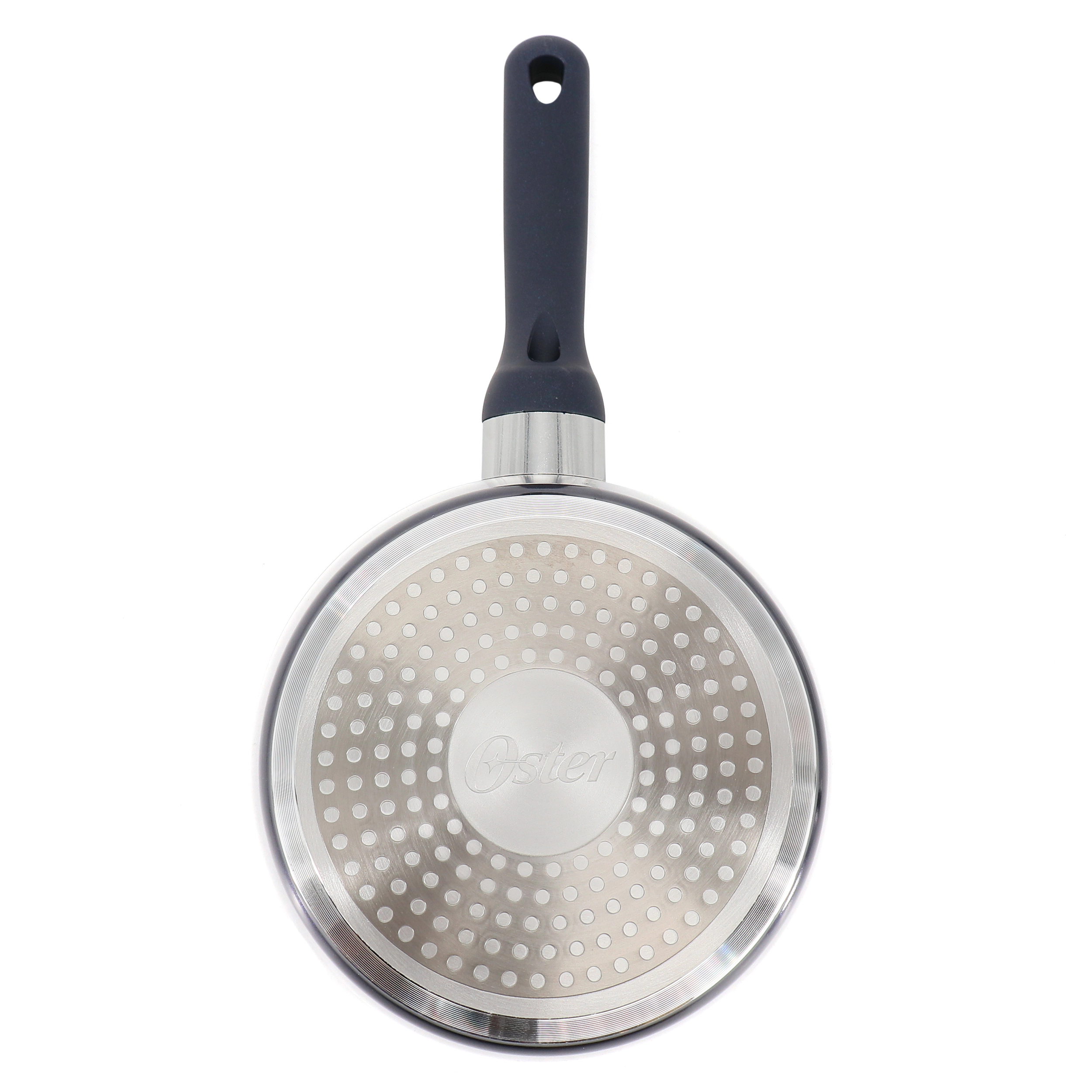 Oster Hawke 1.9 Quart Ceramic Nonstick Aluminum Saucepan with Lid in Dark Blue