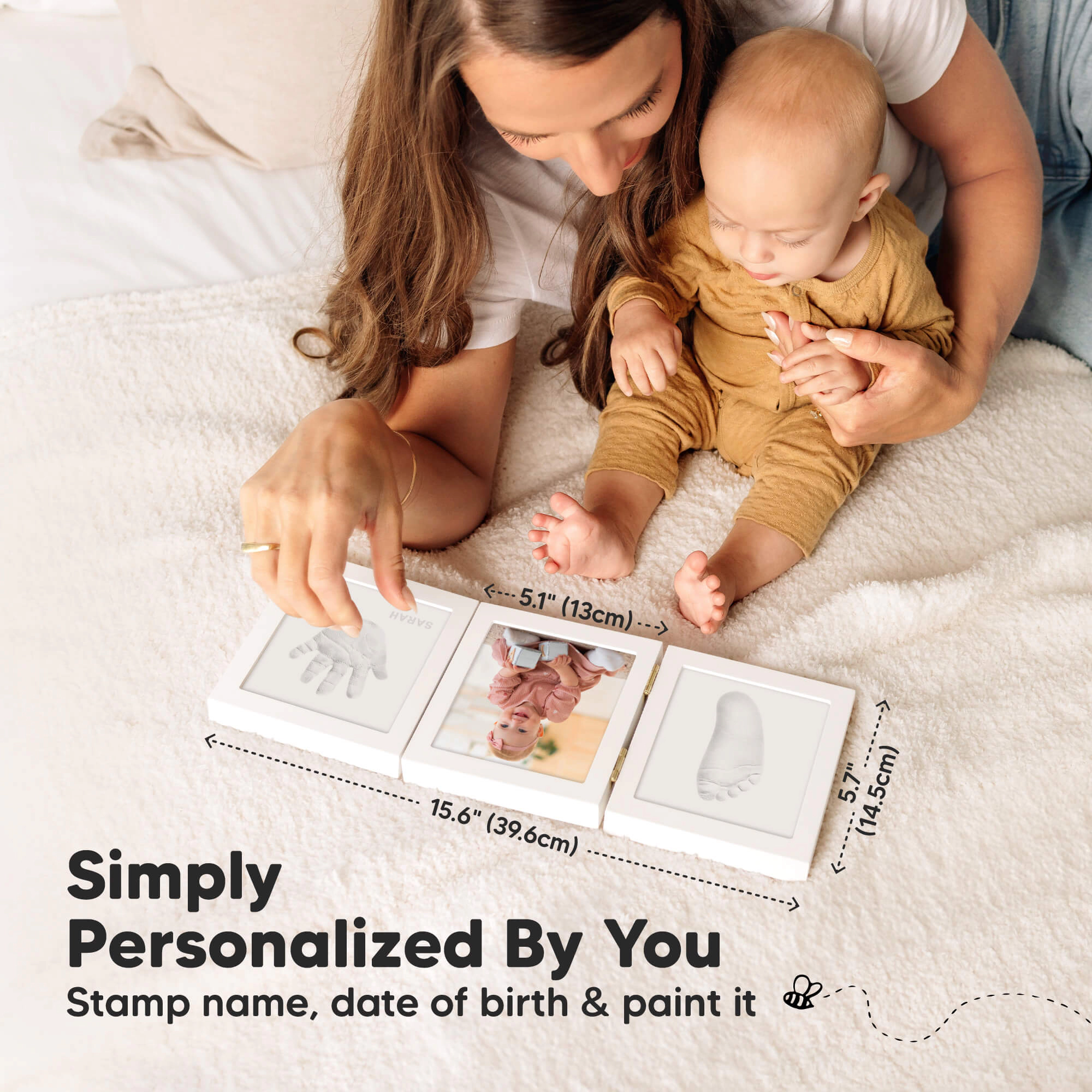 KeaBabies Fond Hand & Footprint Keepsake Frame