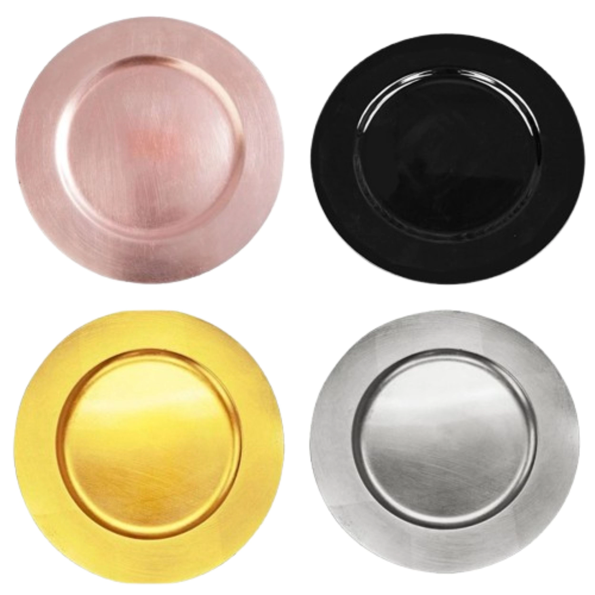 Home Collection Set of 6 13-Inch Round Charger Plates