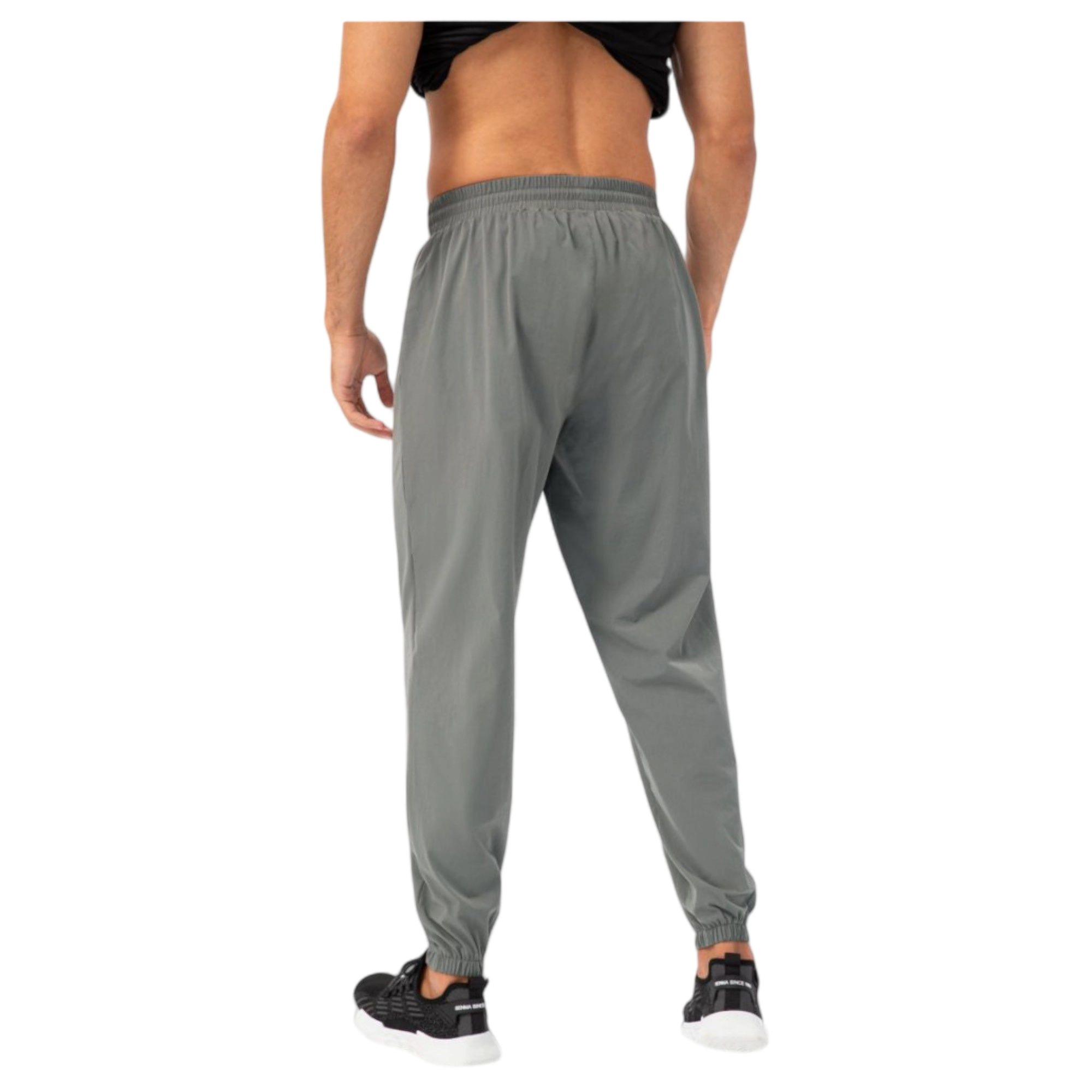 Anna-Kaci Men's Athletic Drawstring Pants with Zipper Pockets and Elastic Waistband