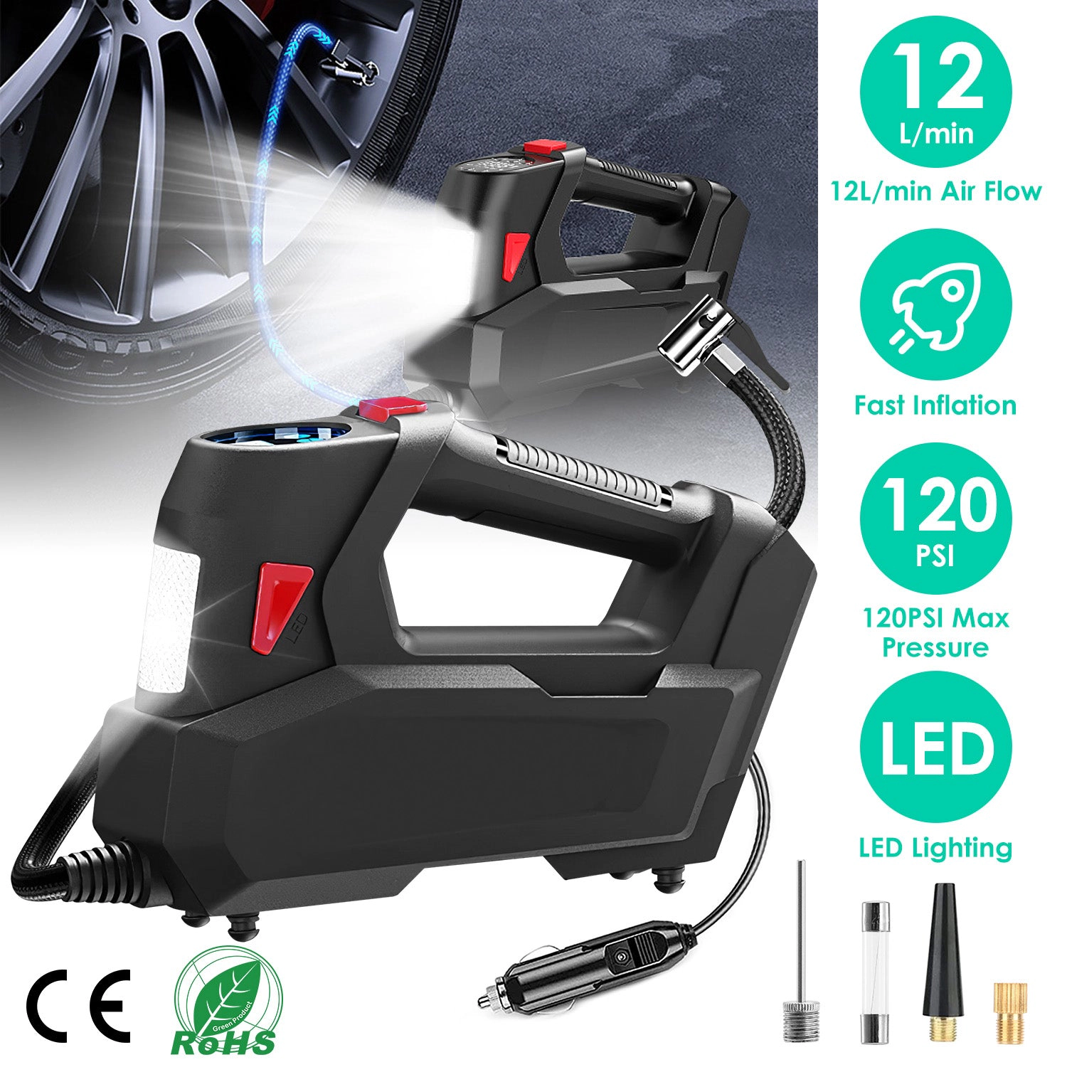 GBruno Portable Digital Tire Inflator