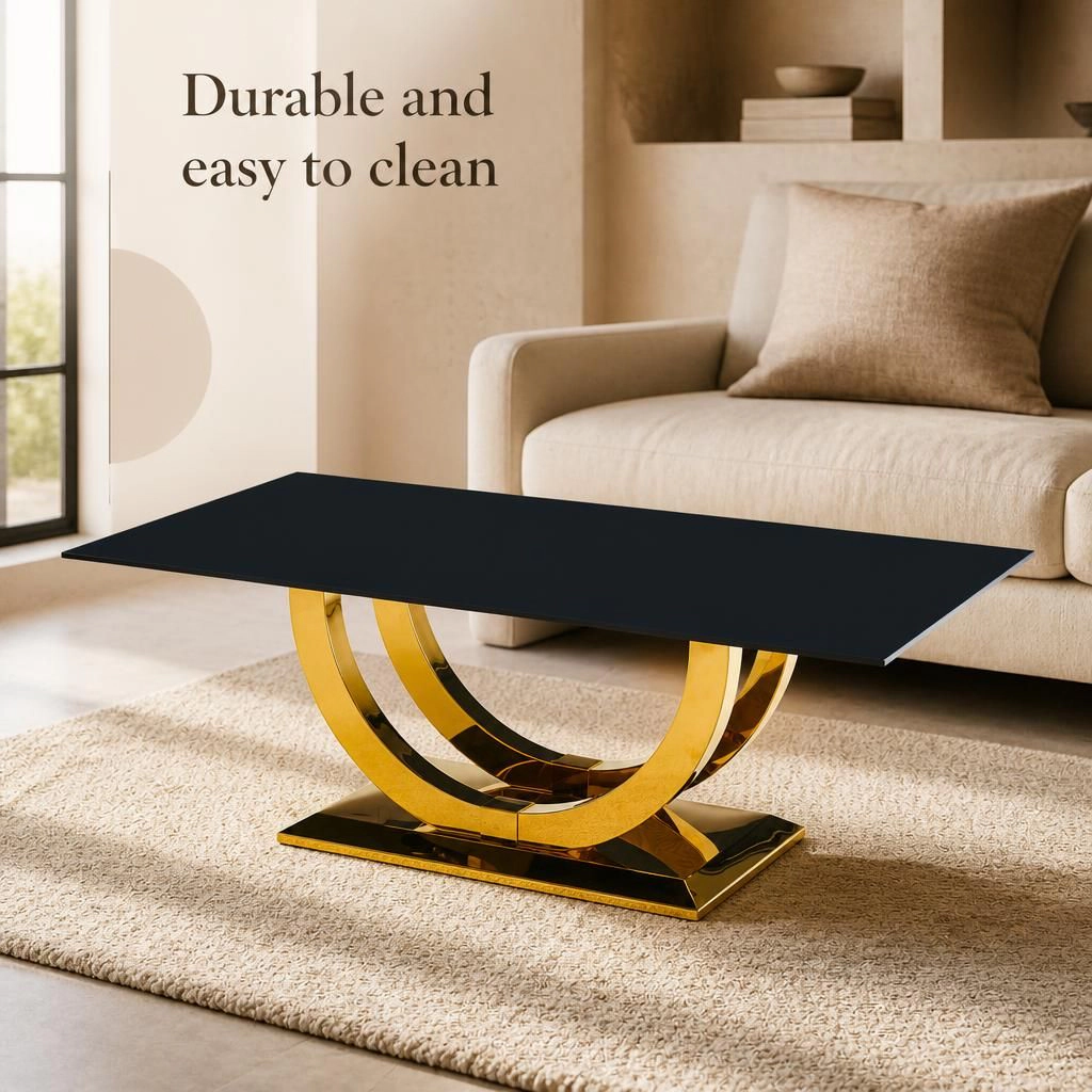 GOODSILO Modern Durable Rectangular Low Profile Coffee Table