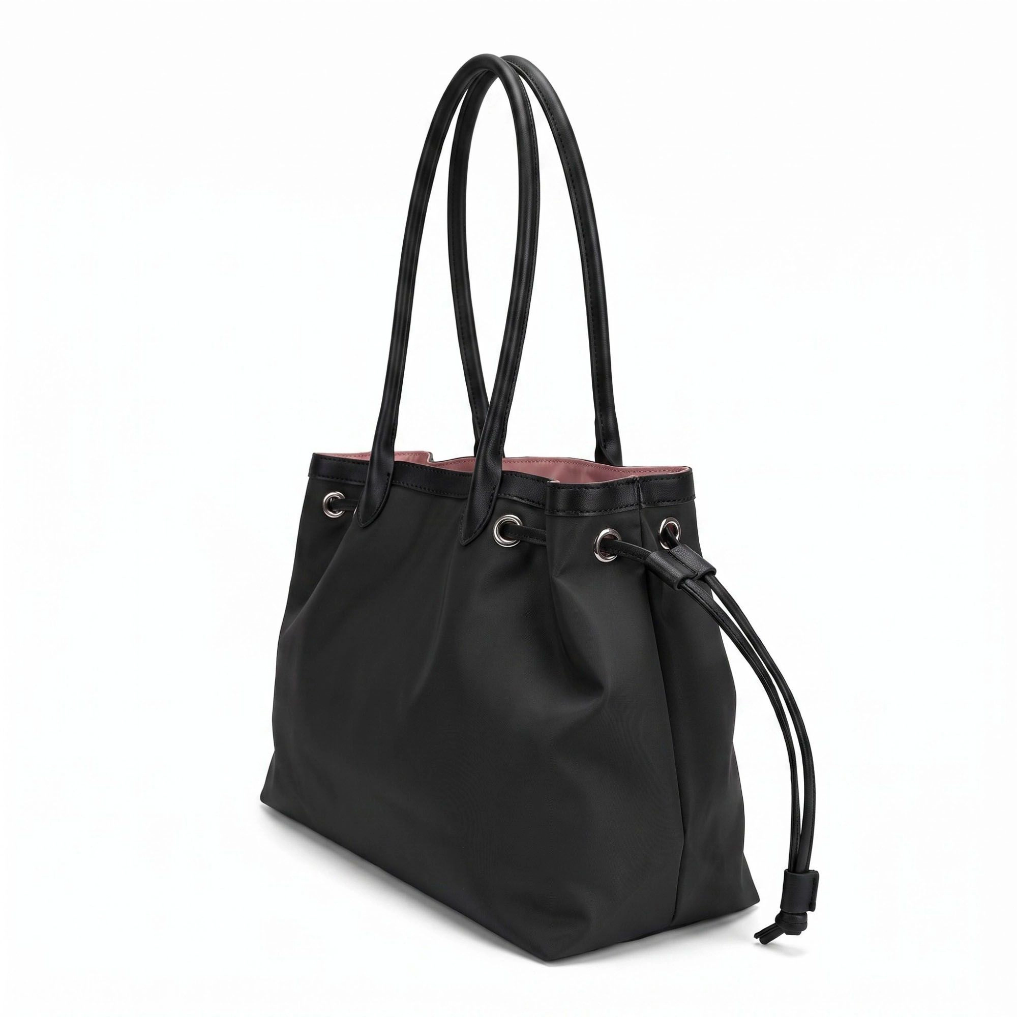 Alilang Women's Large Drawstring Tote Bag with Double Shoulder Handles