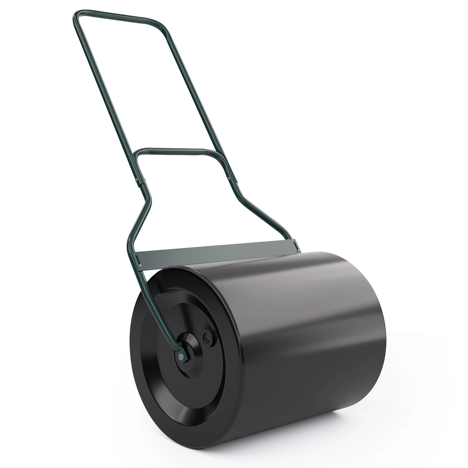 SUGIFT 16-gal Steel Lawn Roller with U-Shaped Handle and 155-lb Water Filled Weight for Garden Backyard