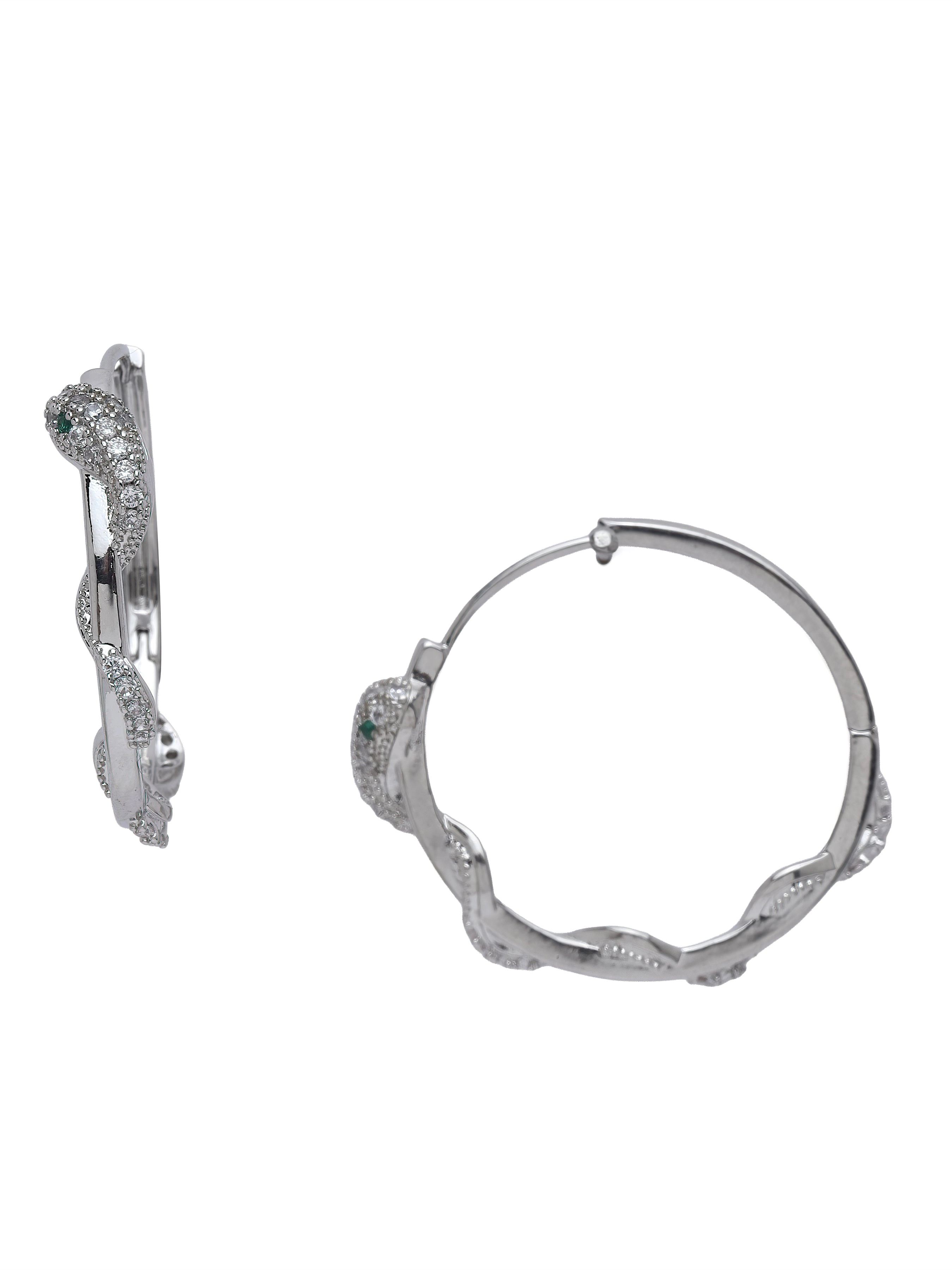 AGP PARIS Womens Serpent Hoop Earrings