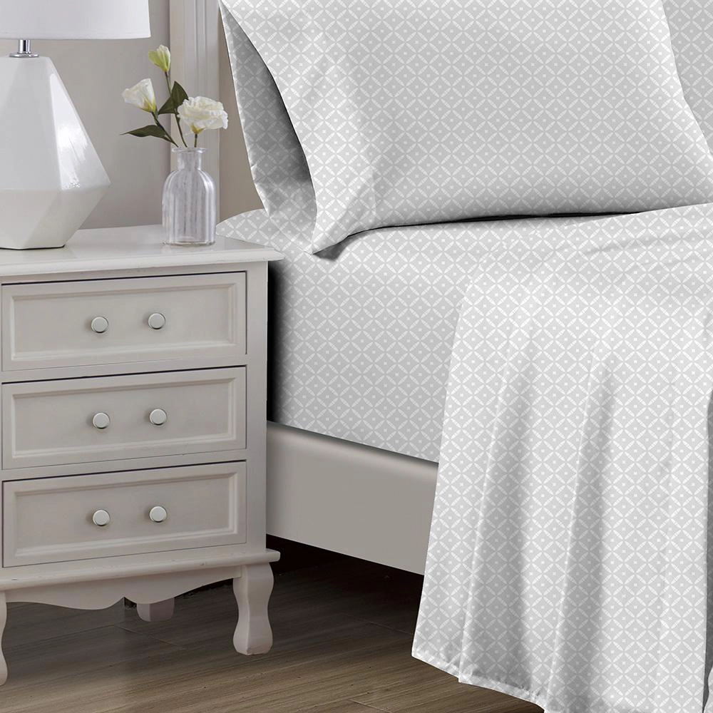RT Designers Collection Jane 1000 Thread Count CVC Ultra Soft Sheet Set Silver Queen