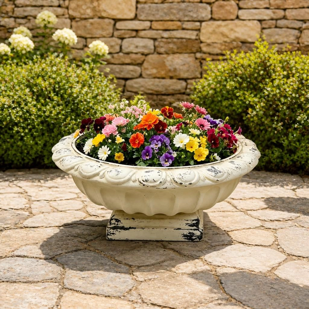 WOW PIONEER Large Round Outdoor Planter