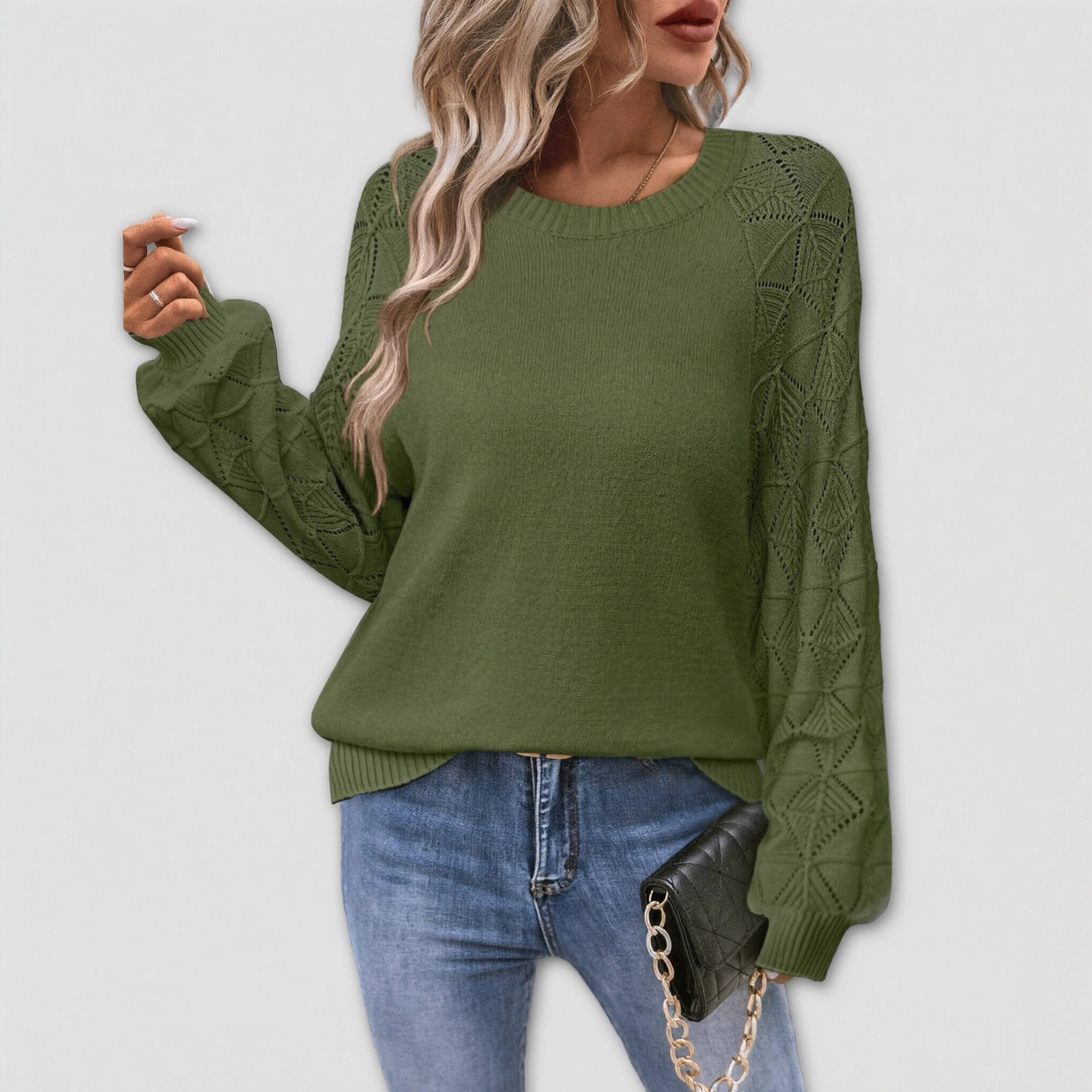 Zeagoo Women's Long Sleeve Crew Neck Knitted Pullover