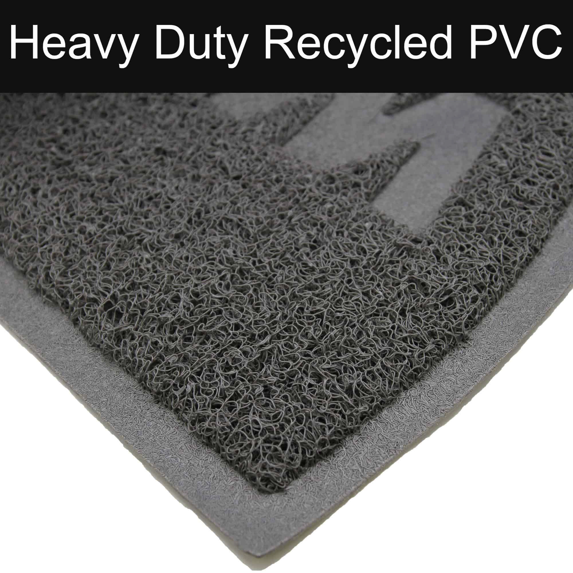 Evideco French Home Goods Gray Welcome Scraper PVC Doormat 30 x 18 Inches