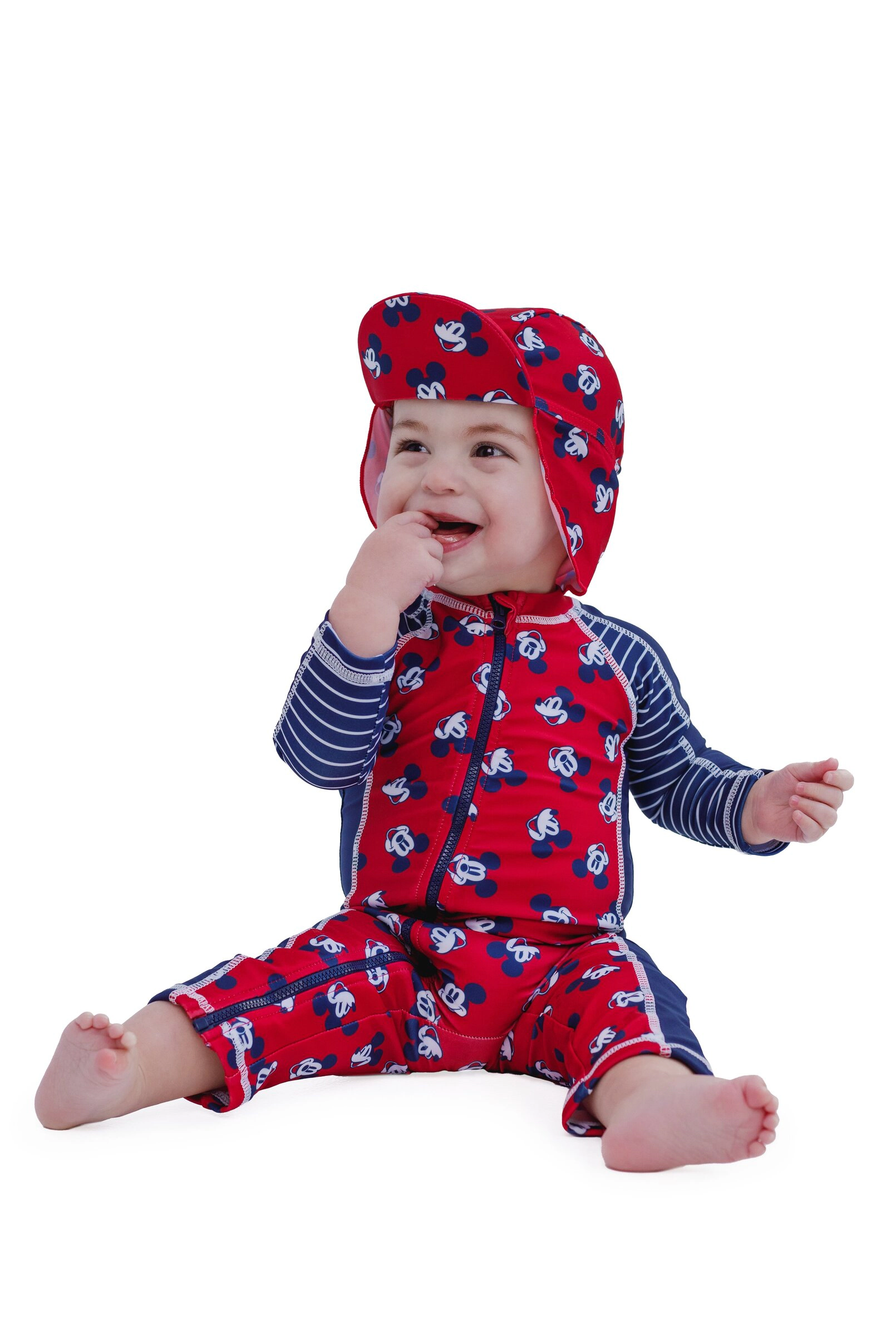 Disney Baby Boys' 2-Piece Swimwear Sunsuit and Hat Set