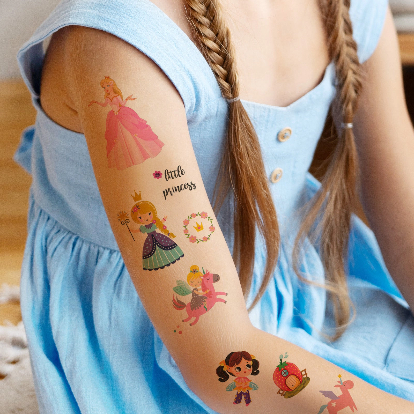 Wrapables Waterproof Temporary Tattoos for Children, 20 Sheets