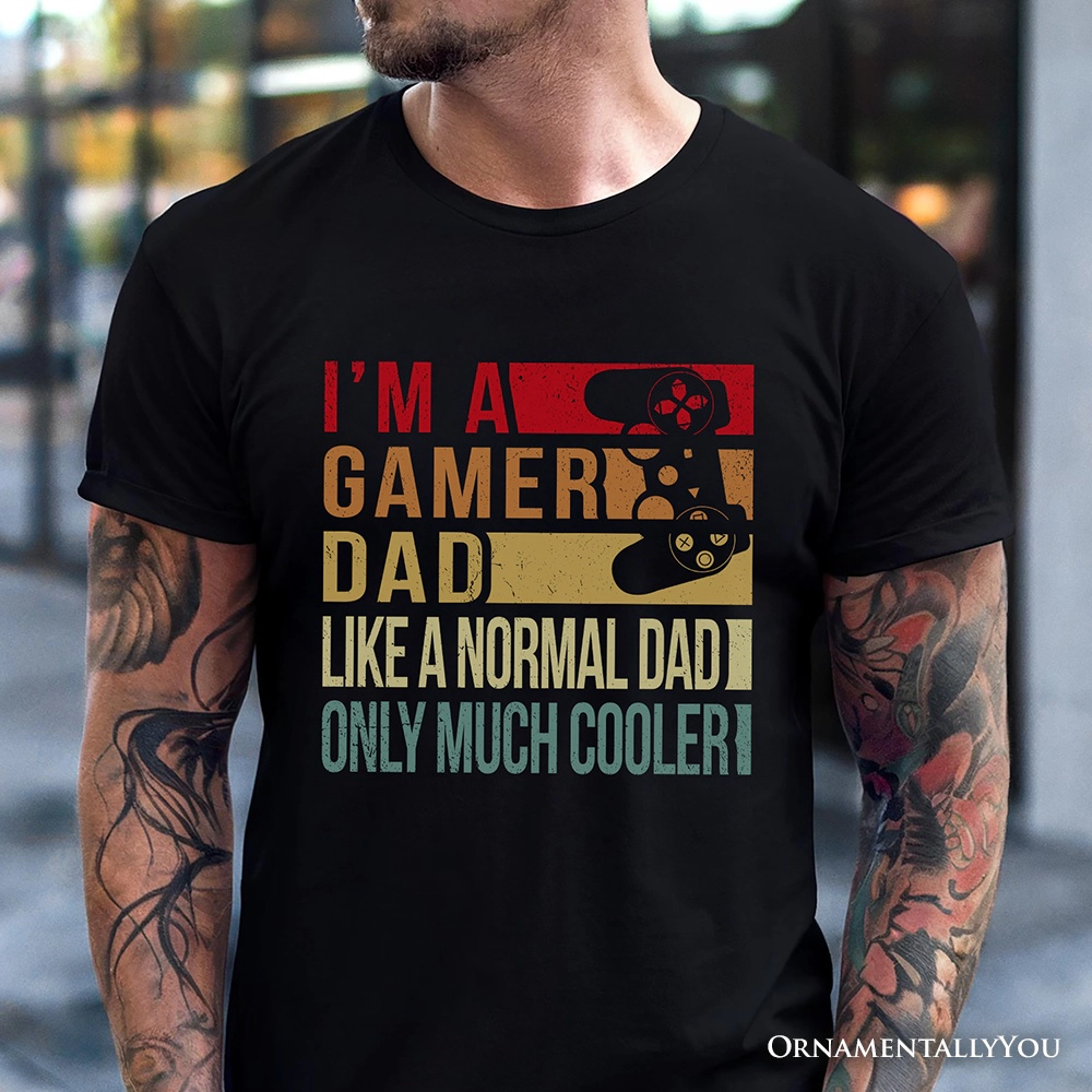 OrnamentallyYou Mens Gamer Dad Controller T-Shirt