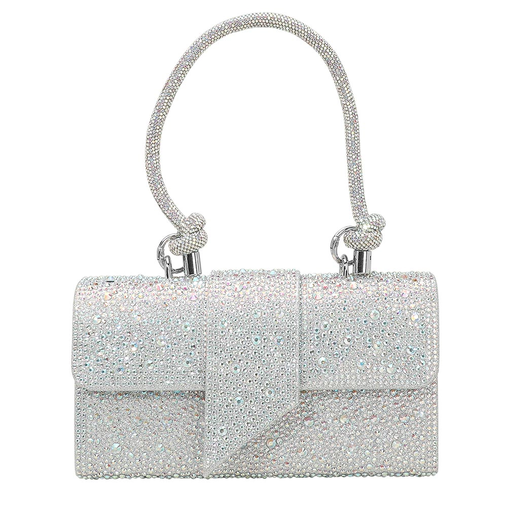 FASHNZFAB Bling Studded Evening Crossbody Shoulder Bag 8.75" X 5" 2.5"